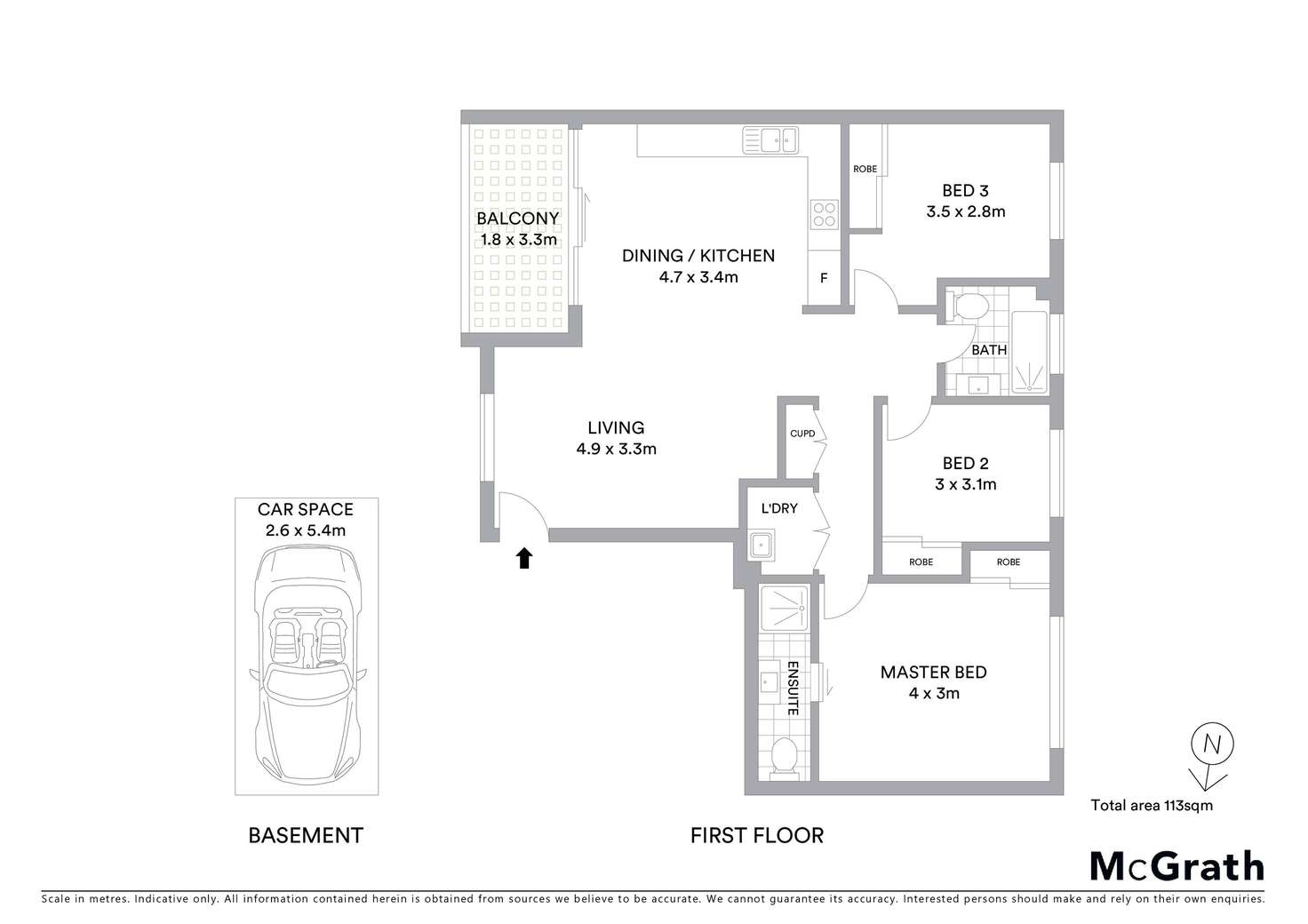 Floorplan of Homely apartment listing, 4/44 Bellevue Street, North Parramatta NSW 2151