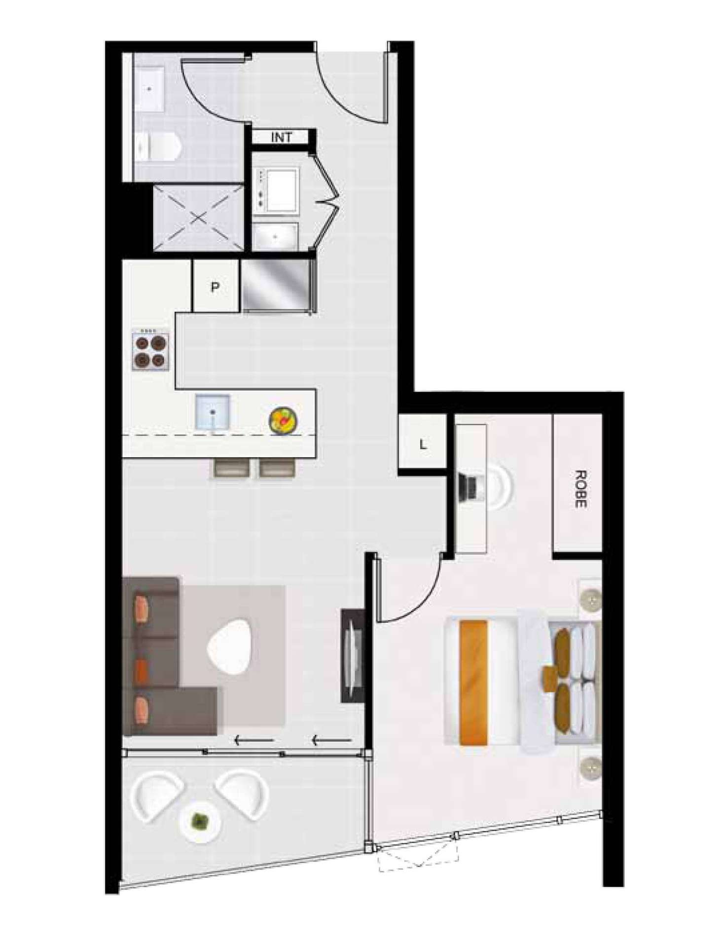 Floorplan of Homely apartment listing, 30911/24 Stratton Street, Newstead QLD 4006