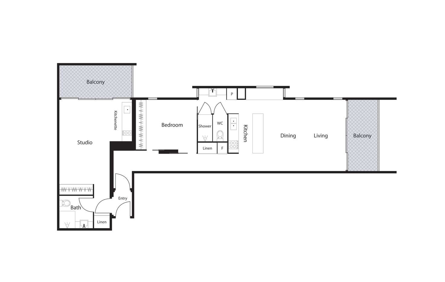 Floorplan of Homely apartment listing, 801/241 Northbourne Avenue, Lyneham ACT 2602