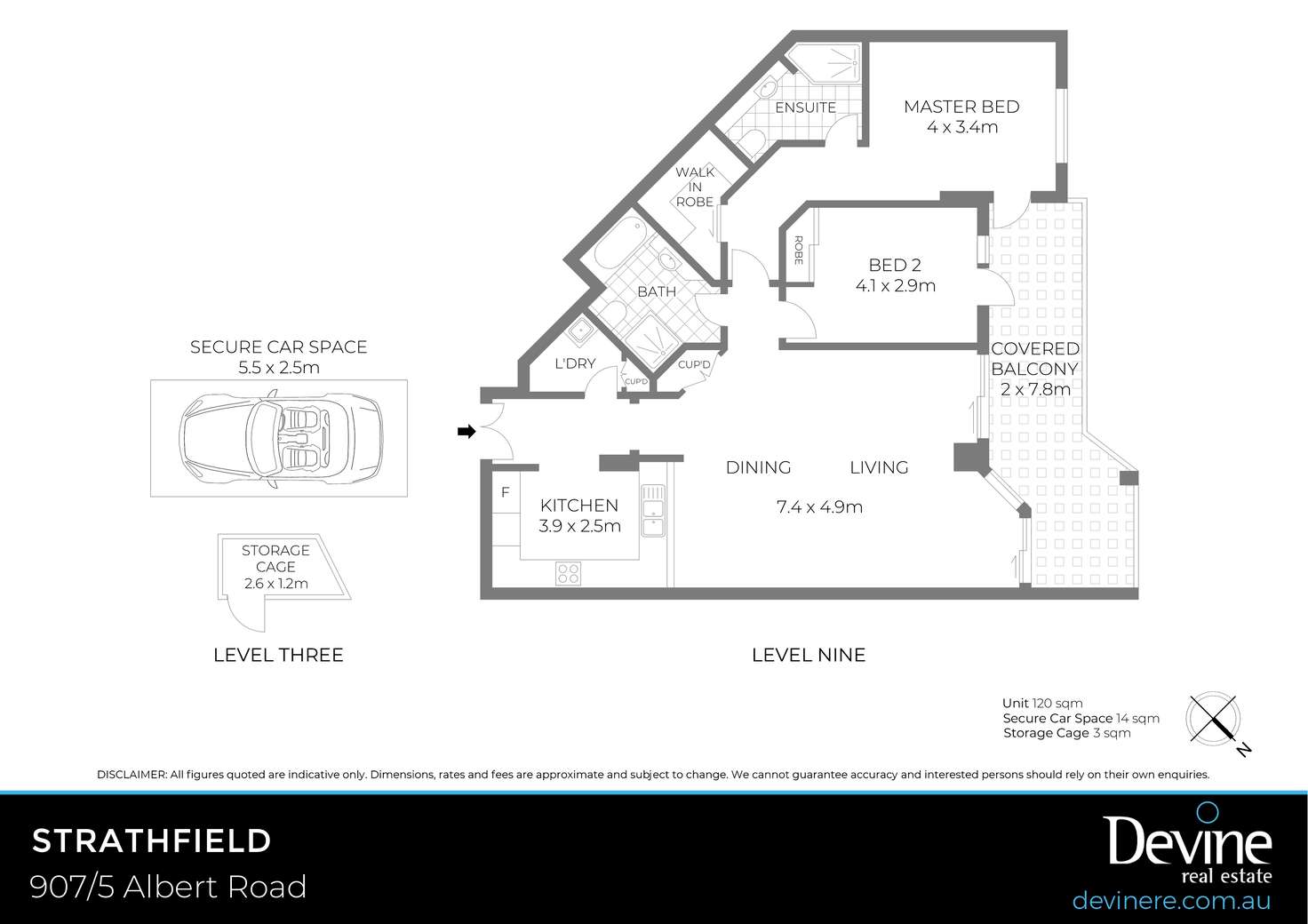 Floorplan of Homely apartment listing, 907/5 Albert Road, Strathfield NSW 2135