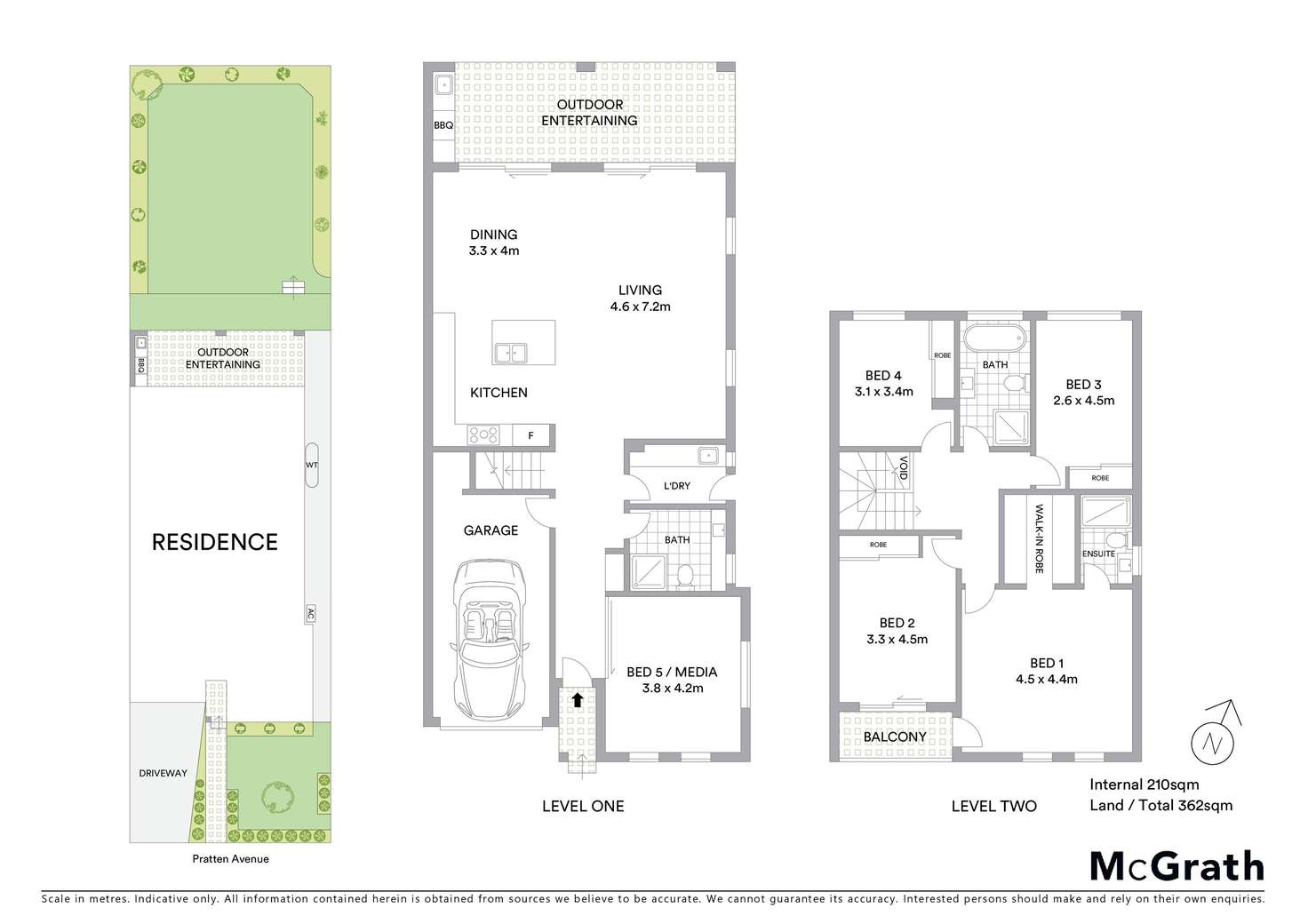 Floorplan of Homely semiDetached listing, 8B Pratten Avenue, Ryde NSW 2112