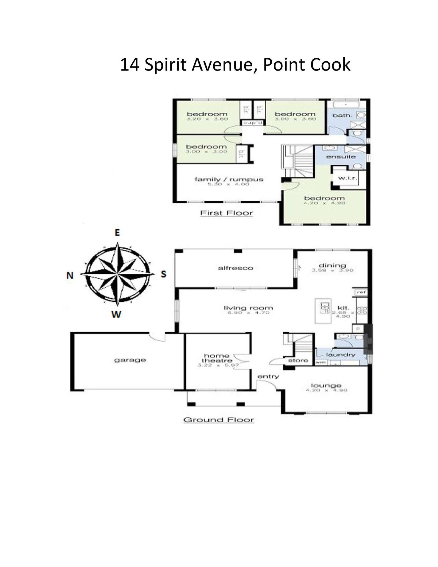 Floorplan of Homely house listing, 14 Spirit Avenue, Point Cook VIC 3030