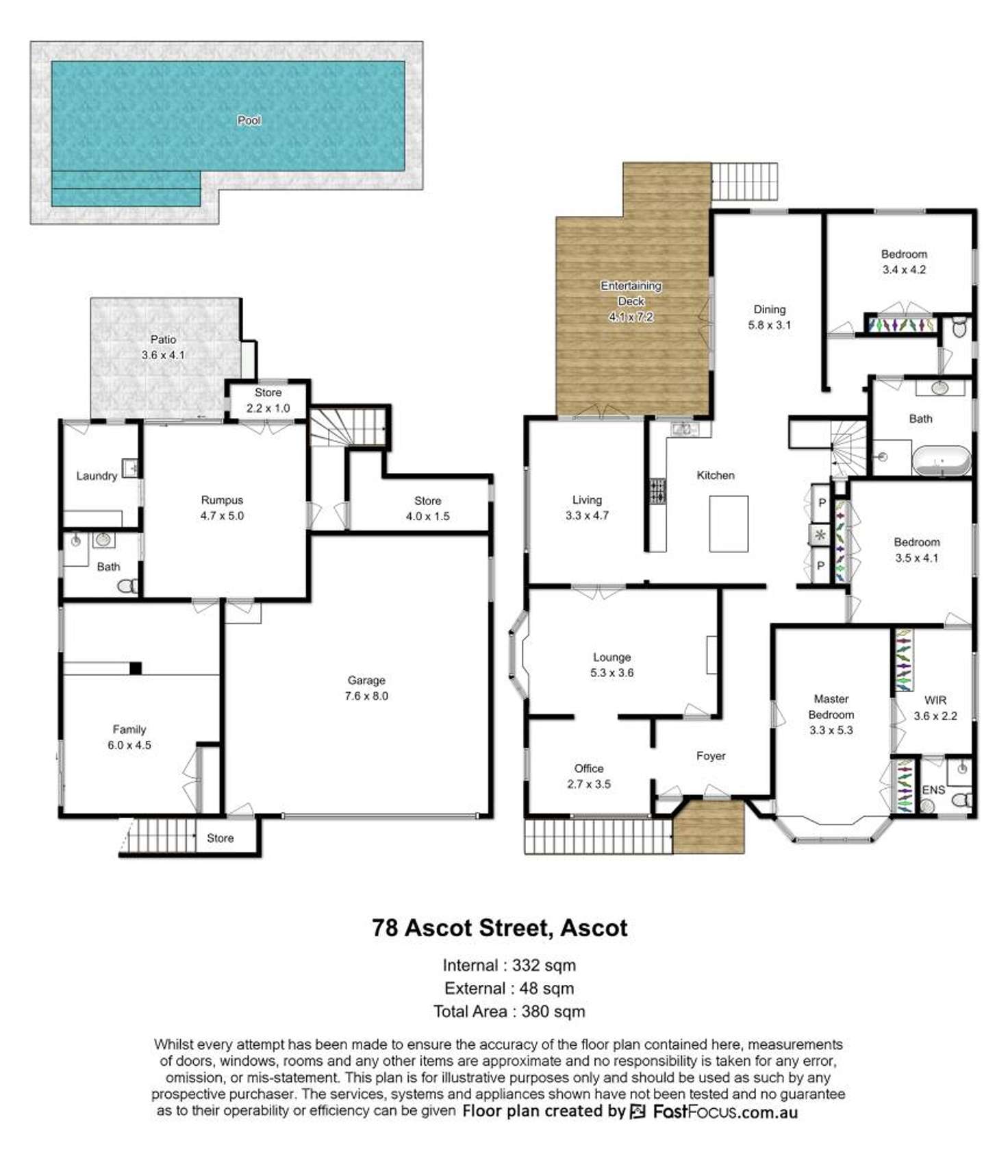 Floorplan of Homely house listing, 78 Ascot Street, Ascot QLD 4007