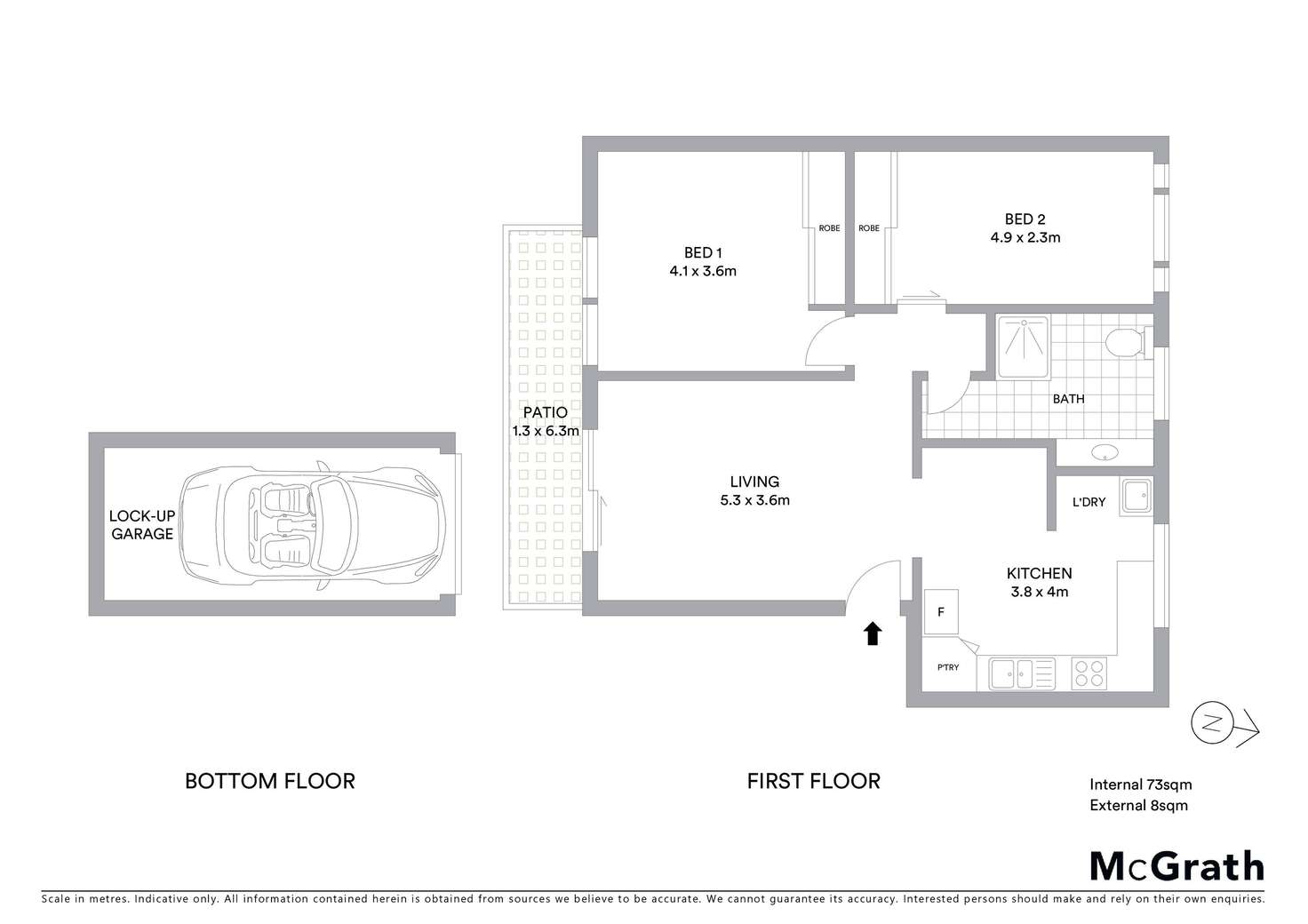 Floorplan of Homely unit listing, 8/2 Howitt Street, North Ward QLD 4810
