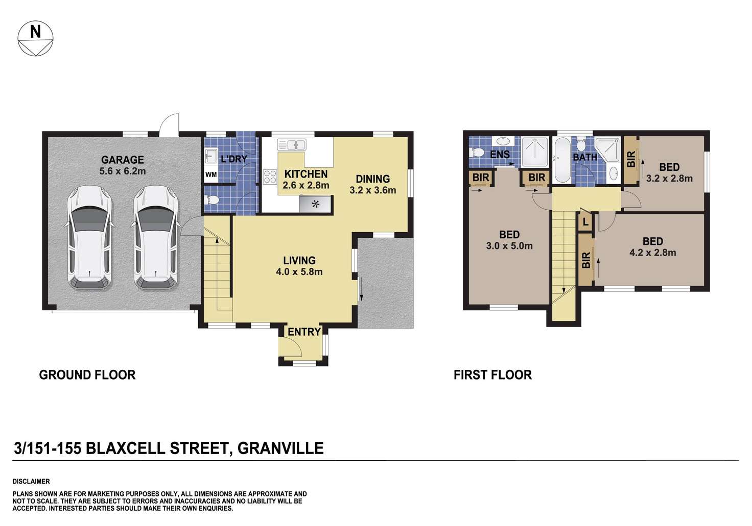 Floorplan of Homely townhouse listing, 3/151 Blaxcell Street, Granville NSW 2142