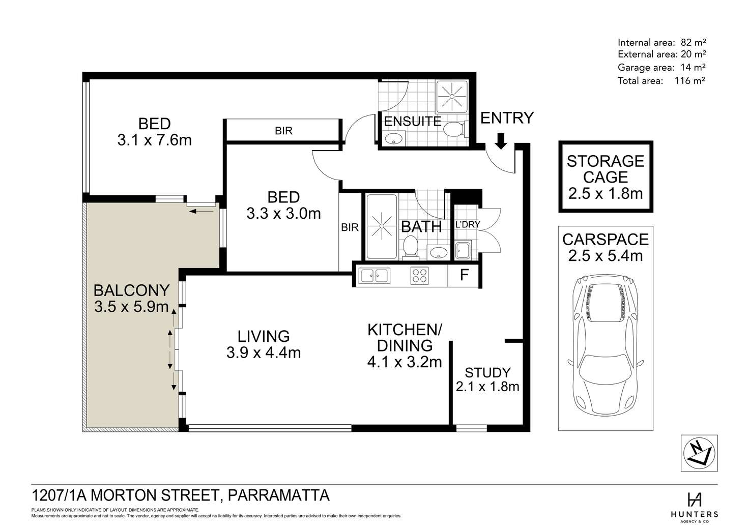 Floorplan of Homely apartment listing, 1207/1A Morton Street, Parramatta NSW 2150