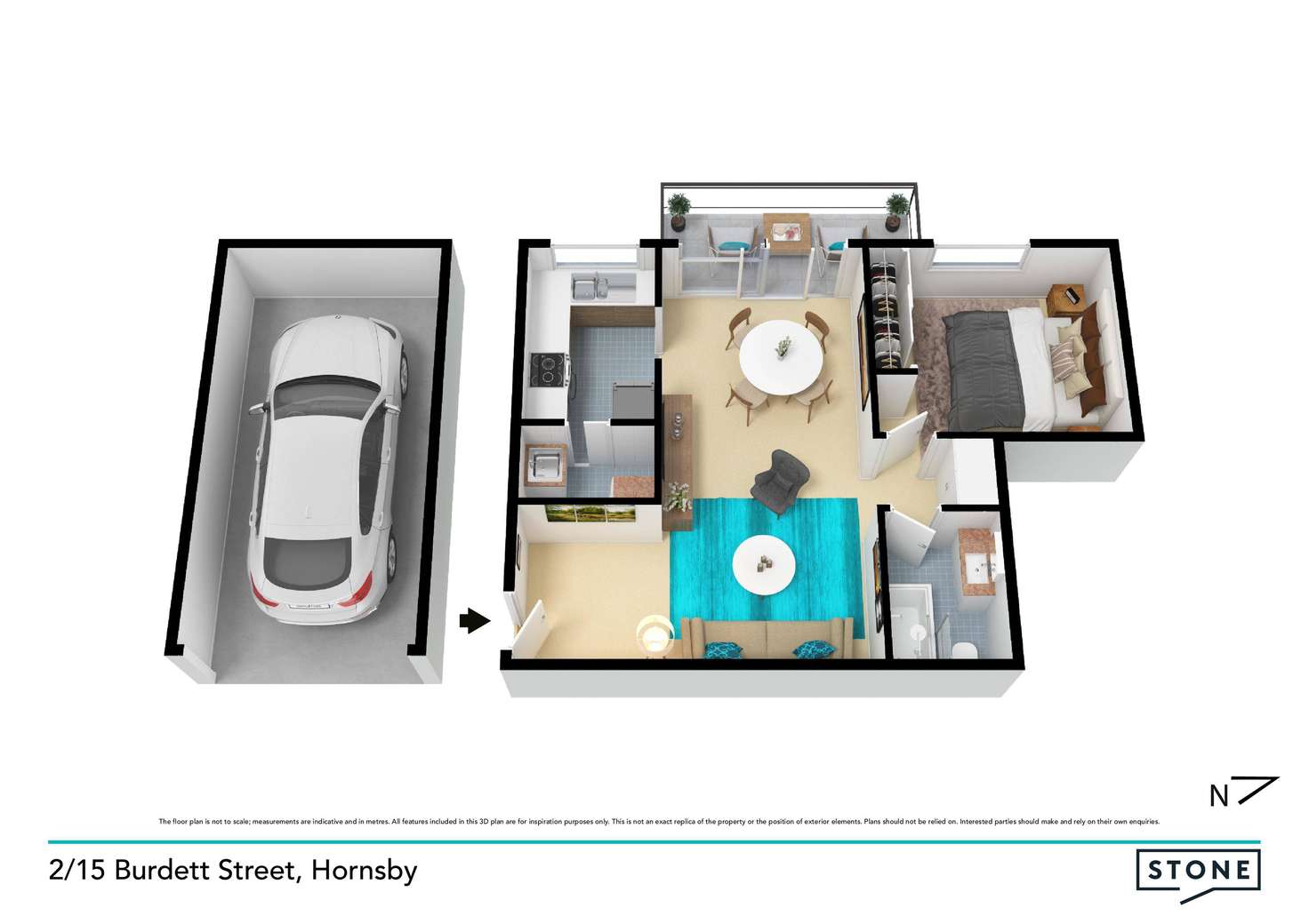 Floorplan of Homely apartment listing, 2/15 Burdett Street, Hornsby NSW 2077