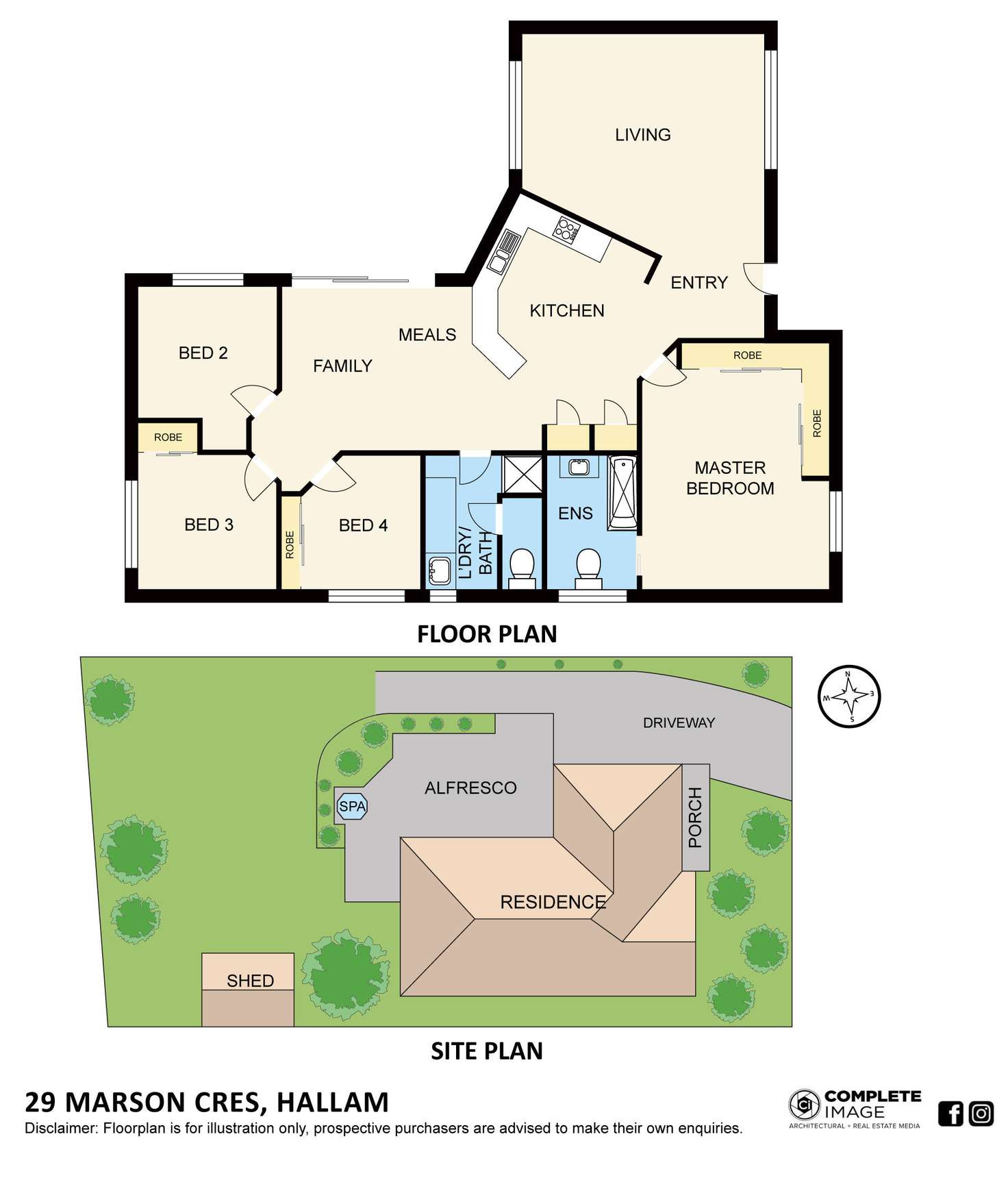 Floorplan of Homely house listing, 29 Marson Crescent, Hallam VIC 3803