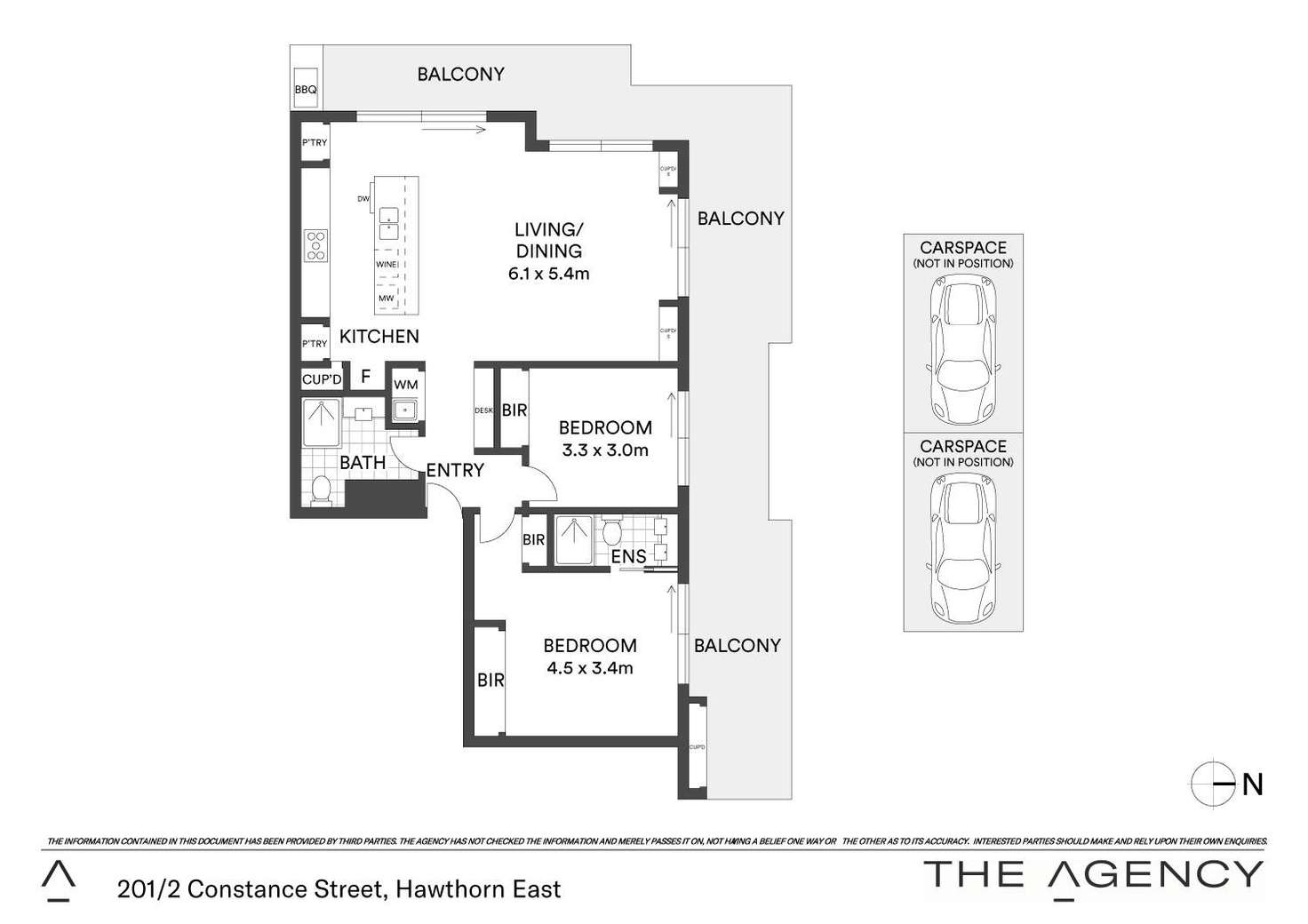 Floorplan of Homely apartment listing, 201/2 Constance Street, Hawthorn East VIC 3123