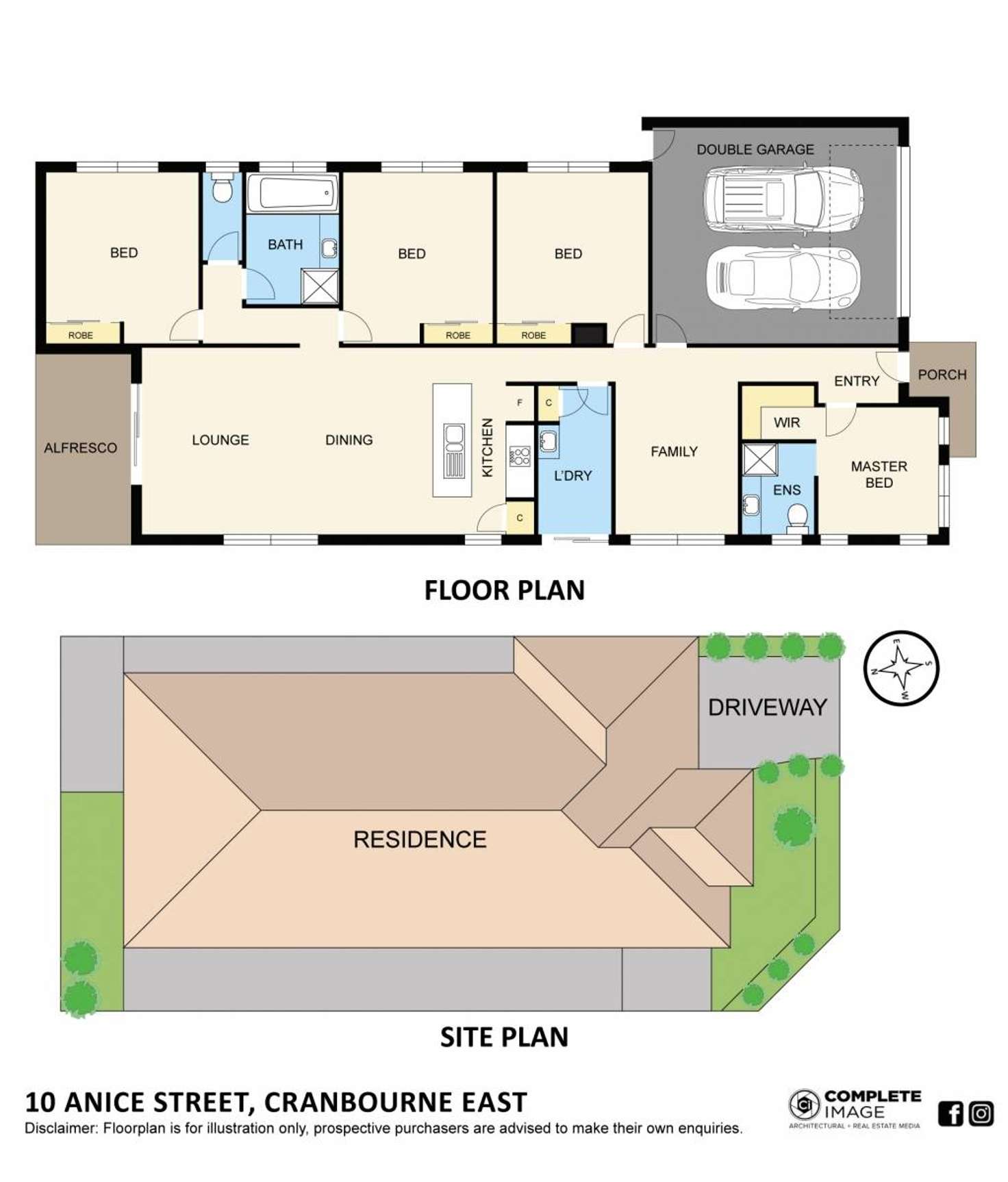 Floorplan of Homely house listing, 10 Anice Street, Cranbourne East VIC 3977