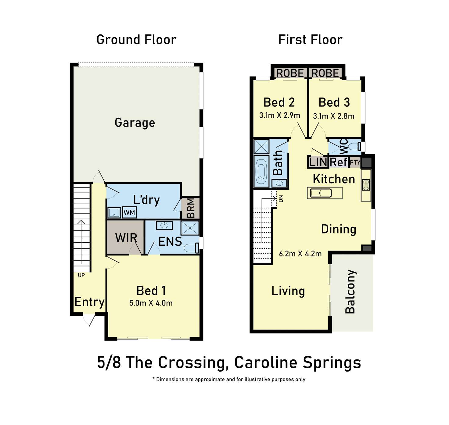 Floorplan of Homely townhouse listing, 5/8 The Crossing, Caroline Springs VIC 3023