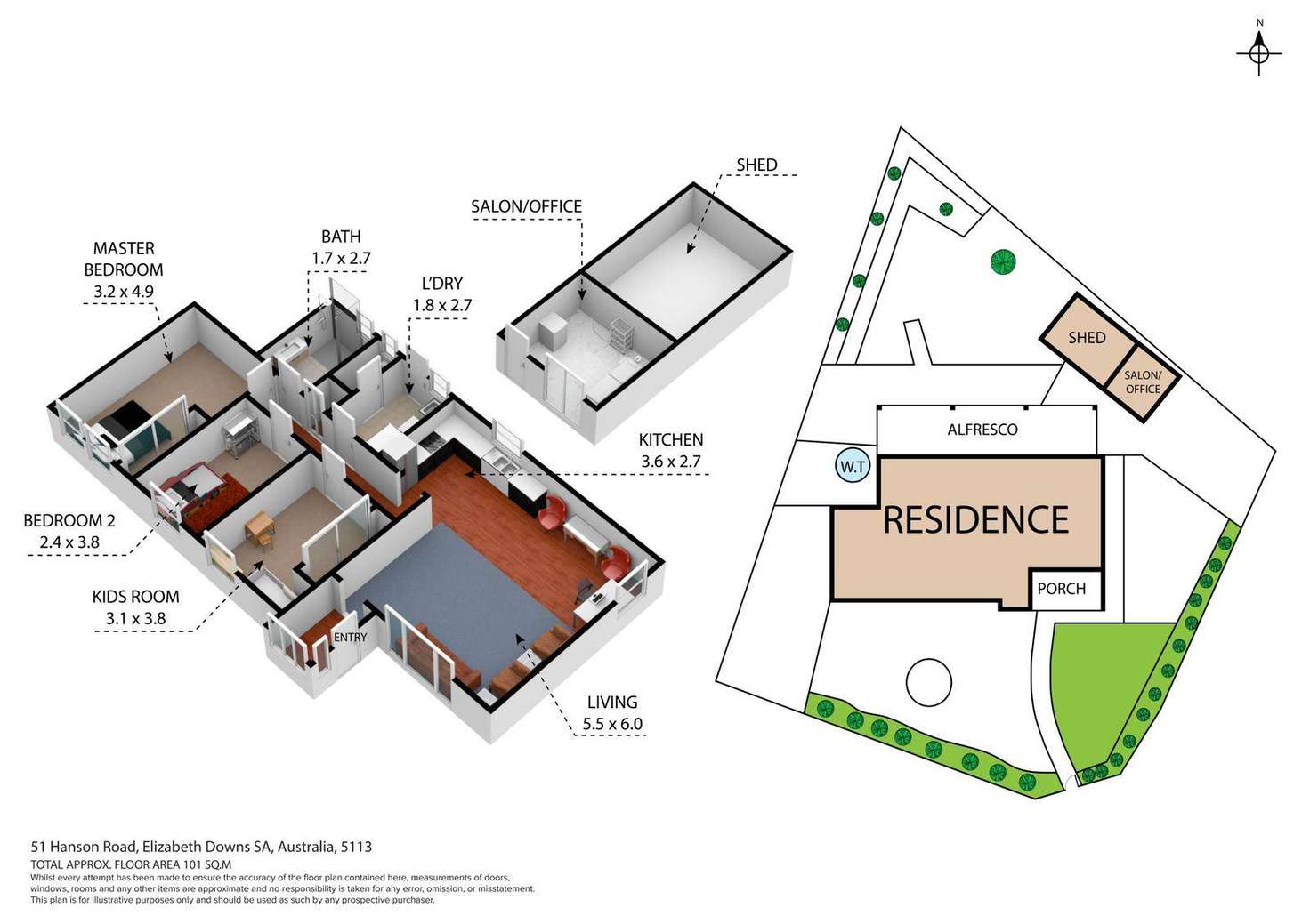 Floorplan of Homely house listing, 51 Hanson Road, Elizabeth Downs SA 5113