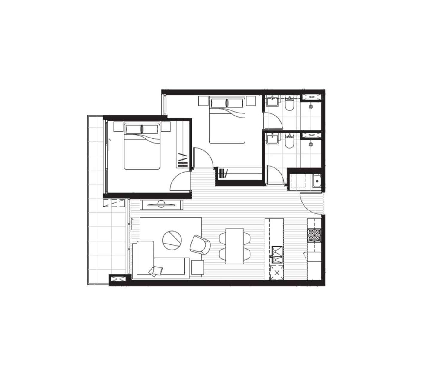 Floorplan of Homely apartment listing, 106/15 South Street, Hadfield VIC 3046