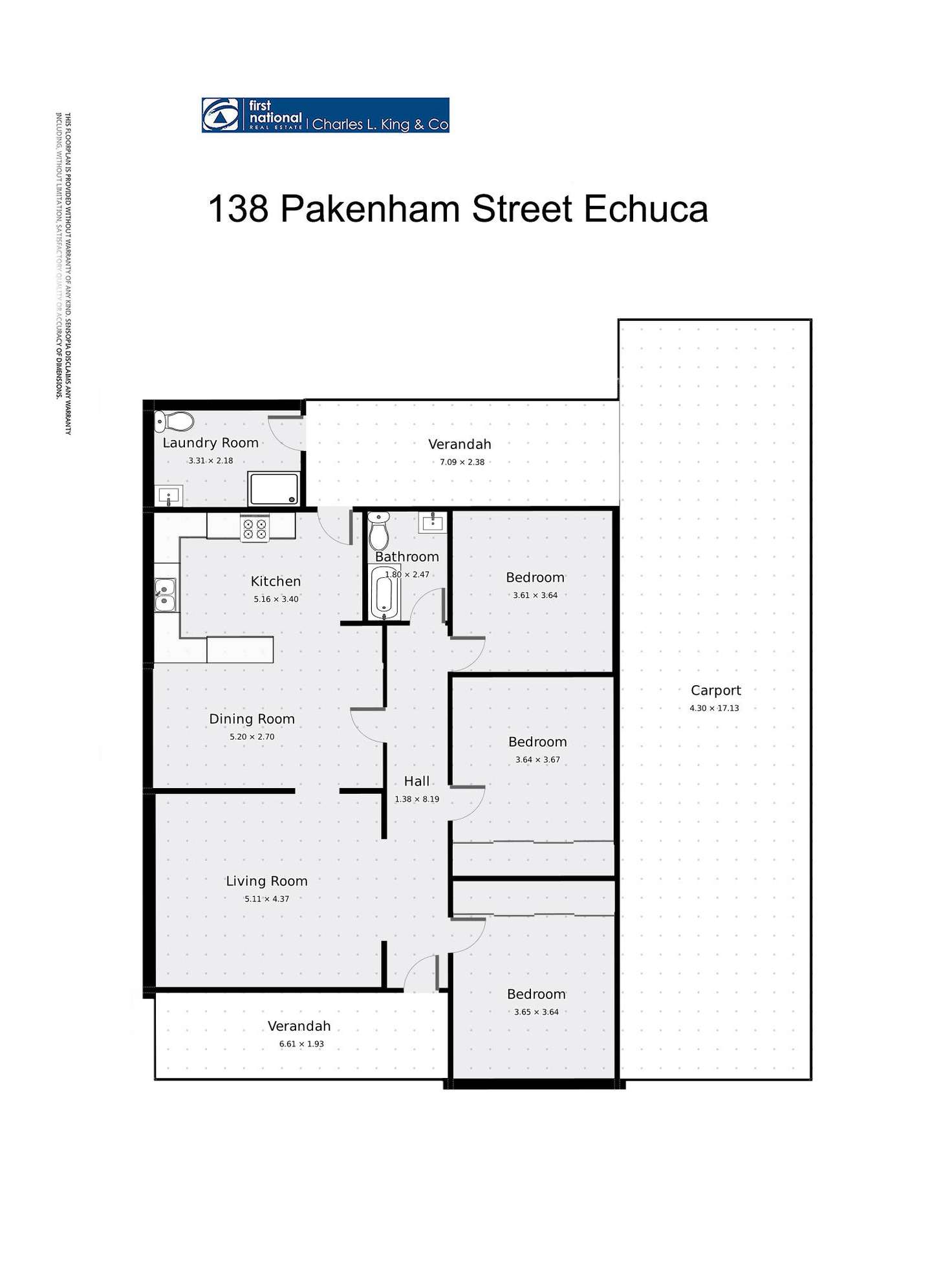 Floorplan of Homely house listing, 138 Pakenham Street, Echuca VIC 3564
