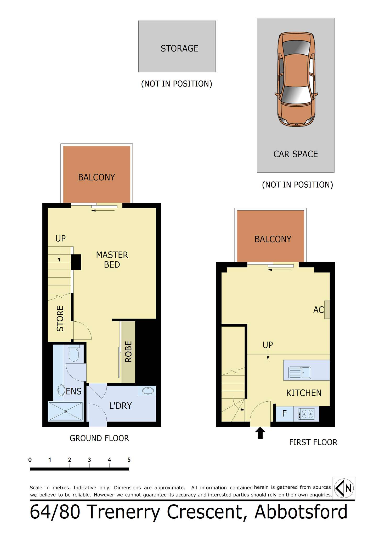 Floorplan of Homely unit listing, 64/80 Trenerry Crescent, Abbotsford VIC 3067