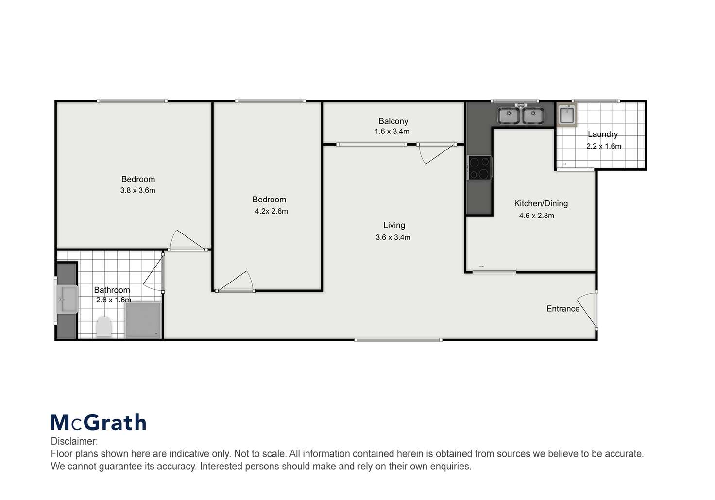 Floorplan of Homely apartment listing, 14/1 Arthur Street, Marrickville NSW 2204