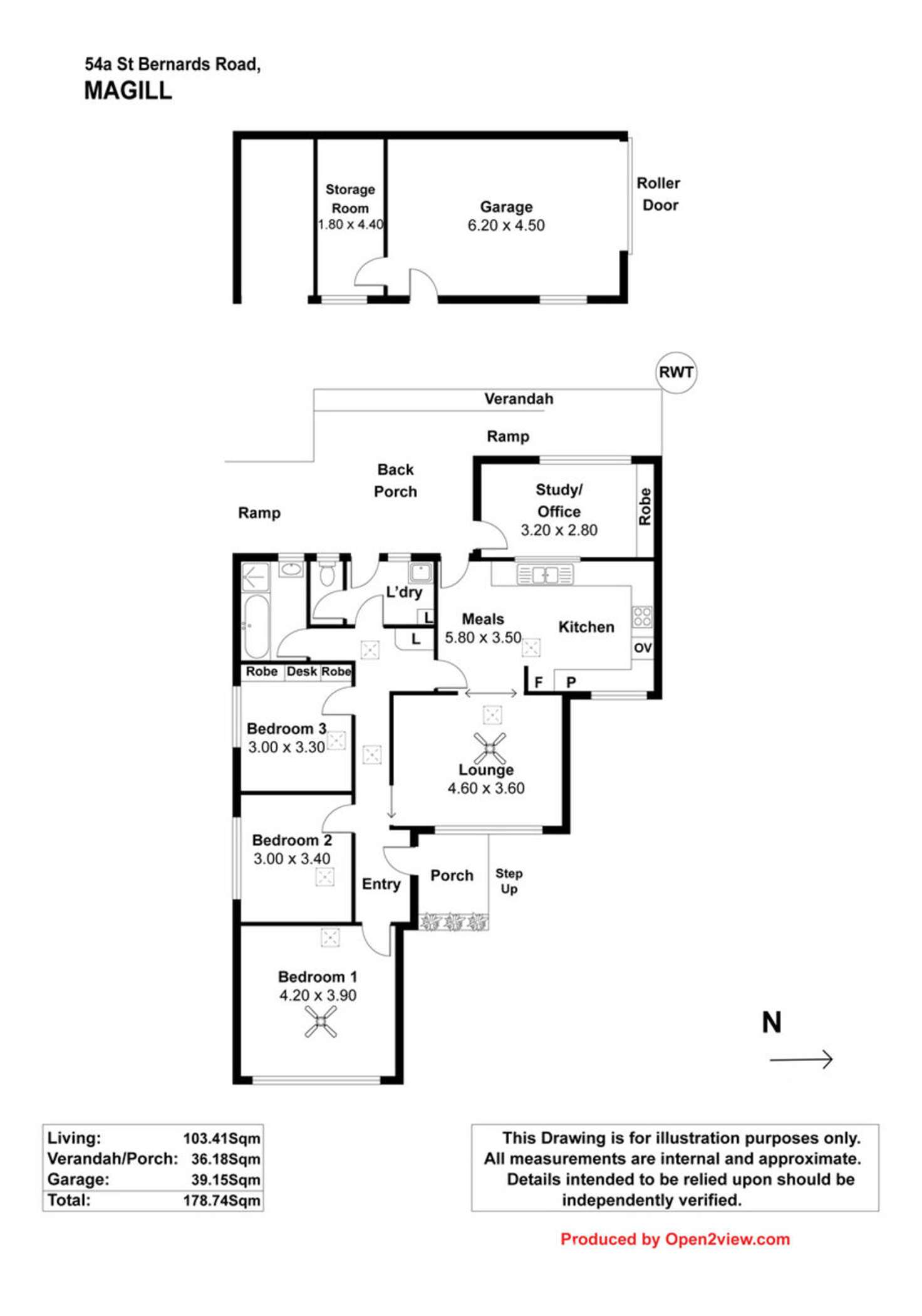 Floorplan of Homely house listing, 54A St Bernards Road, Magill SA 5072