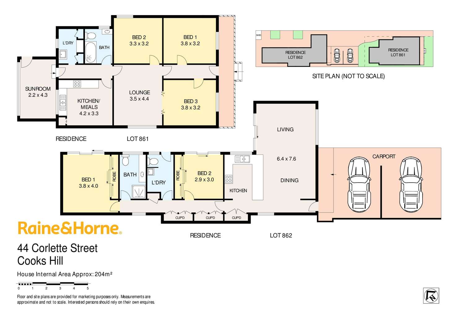 Floorplan of Homely house listing, 44 Corlette Street, Cooks Hill NSW 2300