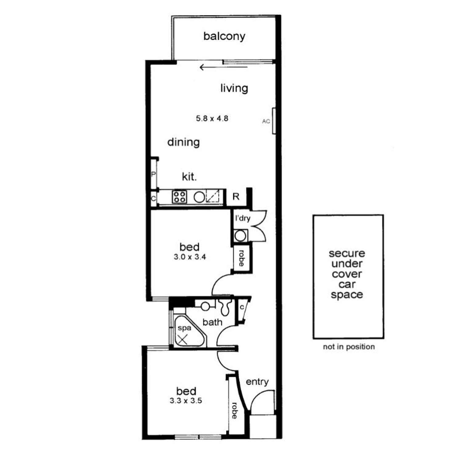 Floorplan of Homely apartment listing, 10/22 Saxon Street, Brunswick VIC 3056
