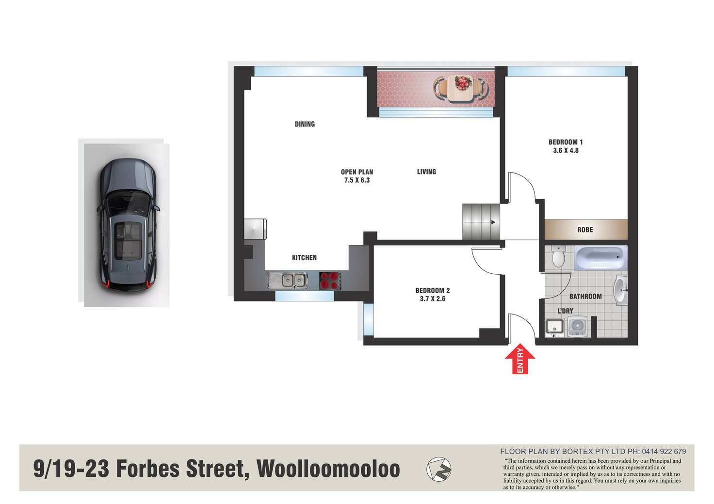 Floorplan of Homely apartment listing, 9/19-23 Forbes Street, Woolloomooloo NSW 2011