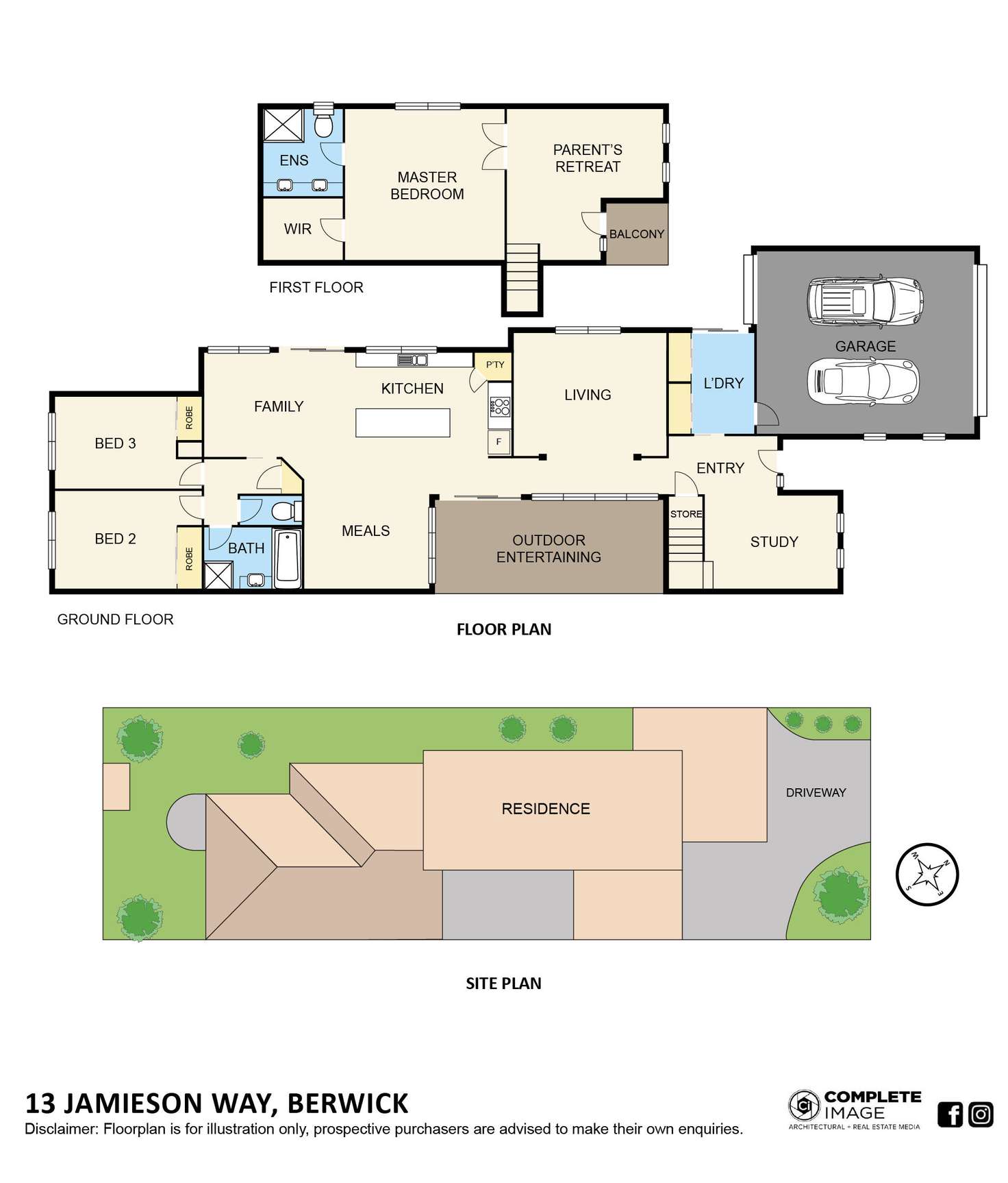 Floorplan of Homely house listing, 13 Jamieson Way, Berwick VIC 3806