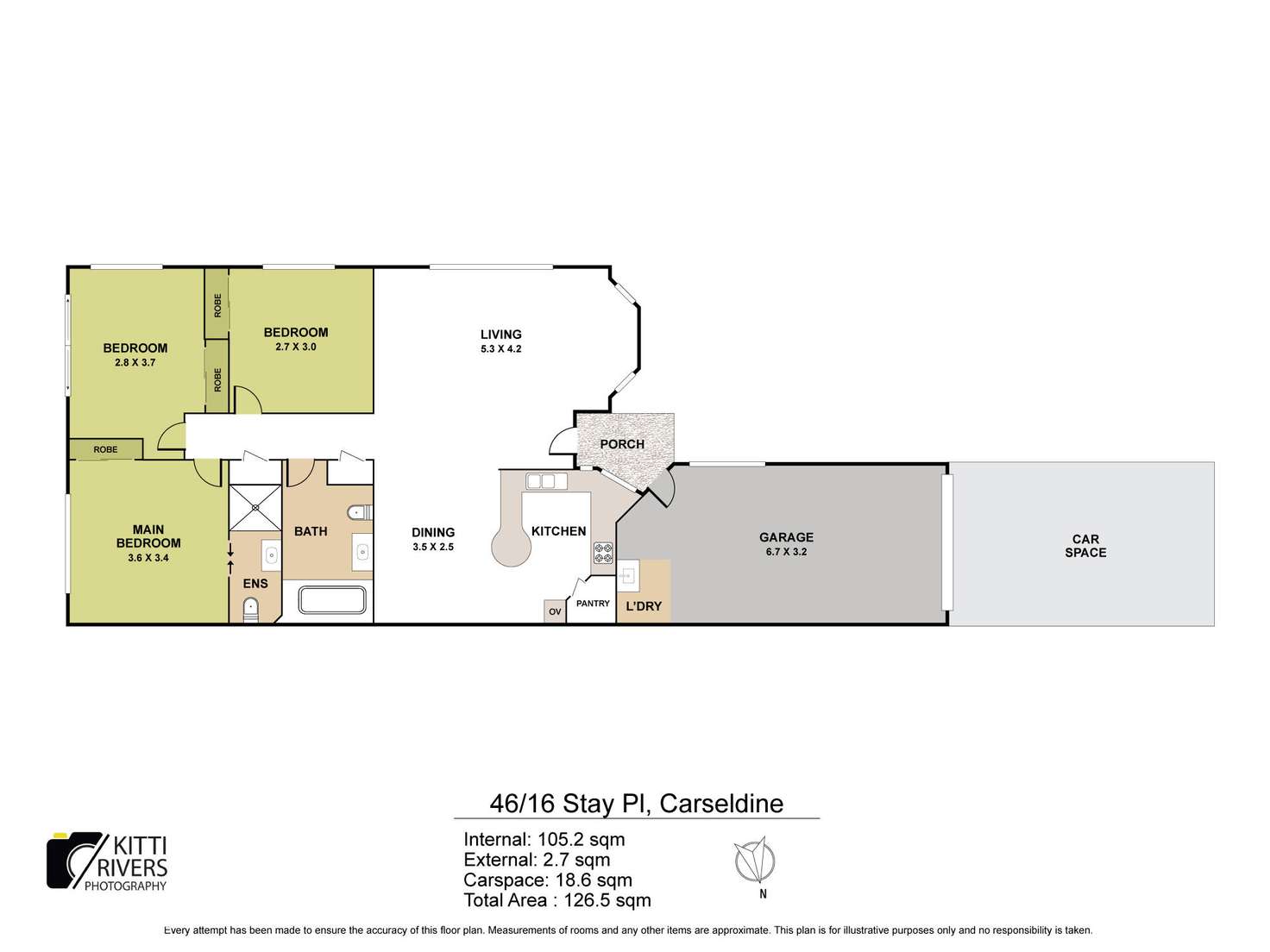 Floorplan of Homely villa listing, 46/16 Stay Place, Carseldine QLD 4034