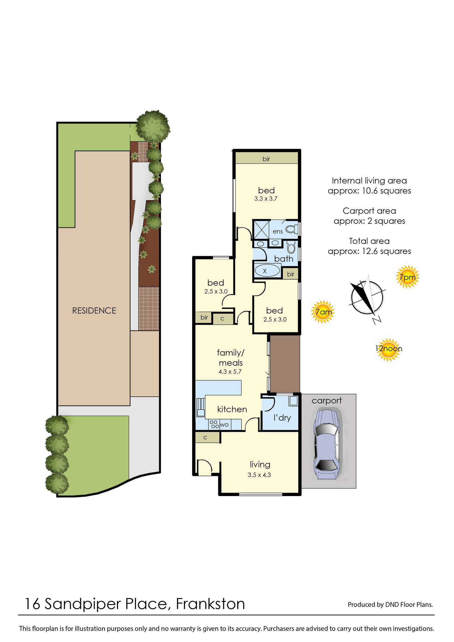 Floorplan of Homely house listing, 16 Sandpiper Place, Frankston VIC 3199