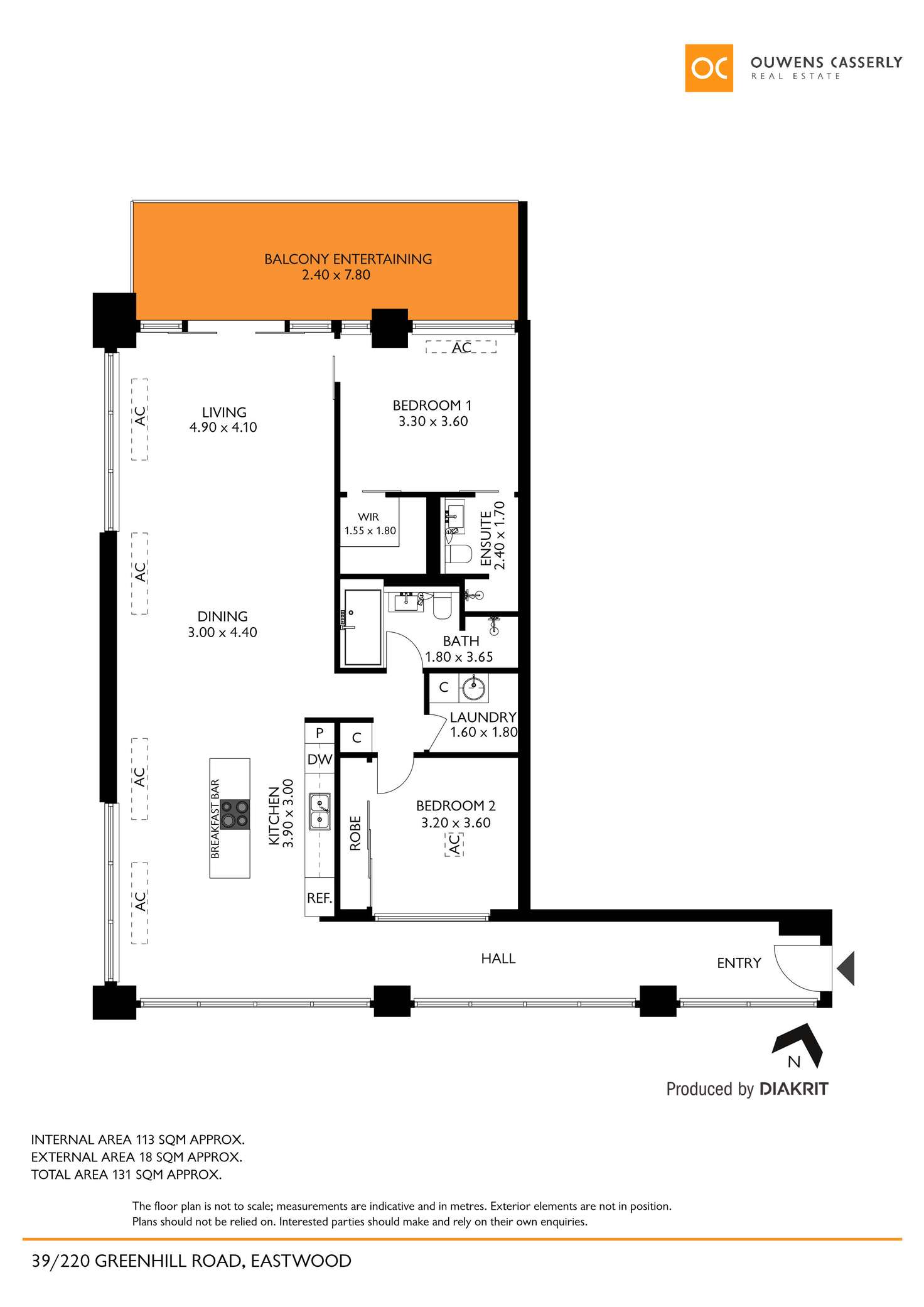 Floorplan of Homely apartment listing, 39/220 Greenhill Road, Eastwood SA 5063