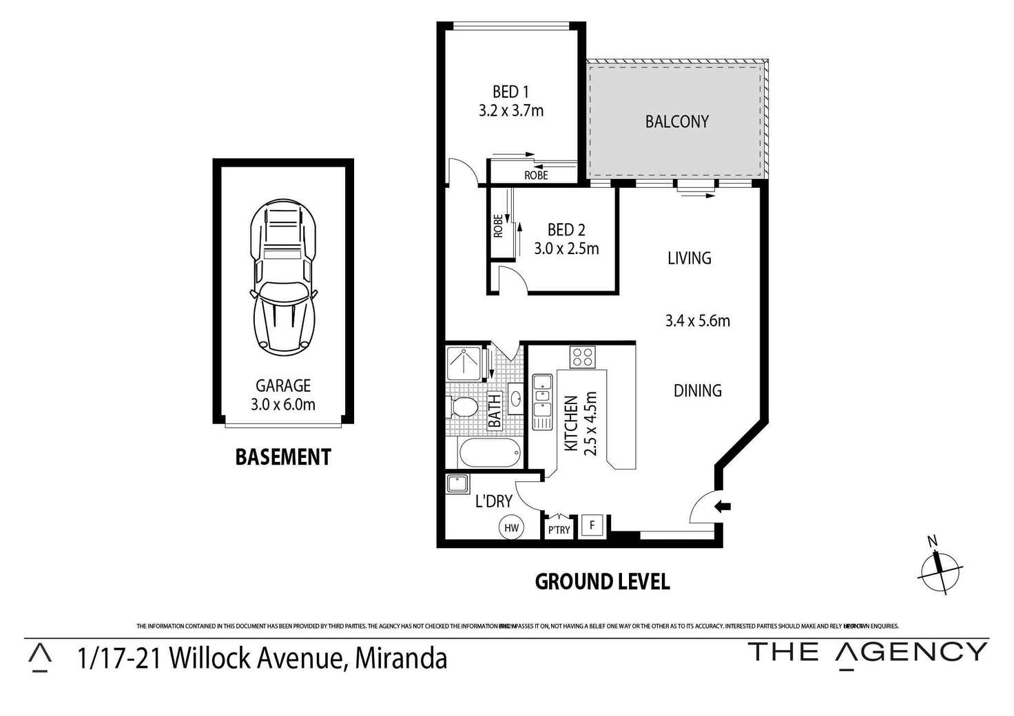 Floorplan of Homely apartment listing, 1/17-21 Willock Avenue, Miranda NSW 2228