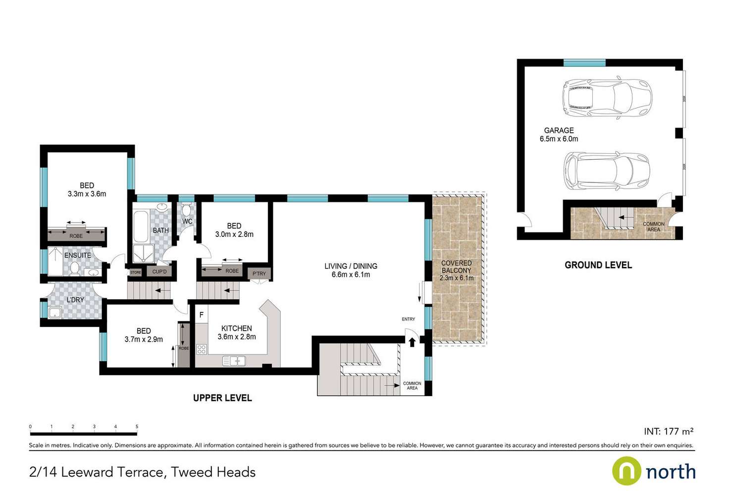 Floorplan of Homely semiDetached listing, 2/14 Leeward Terrace, Tweed Heads NSW 2485