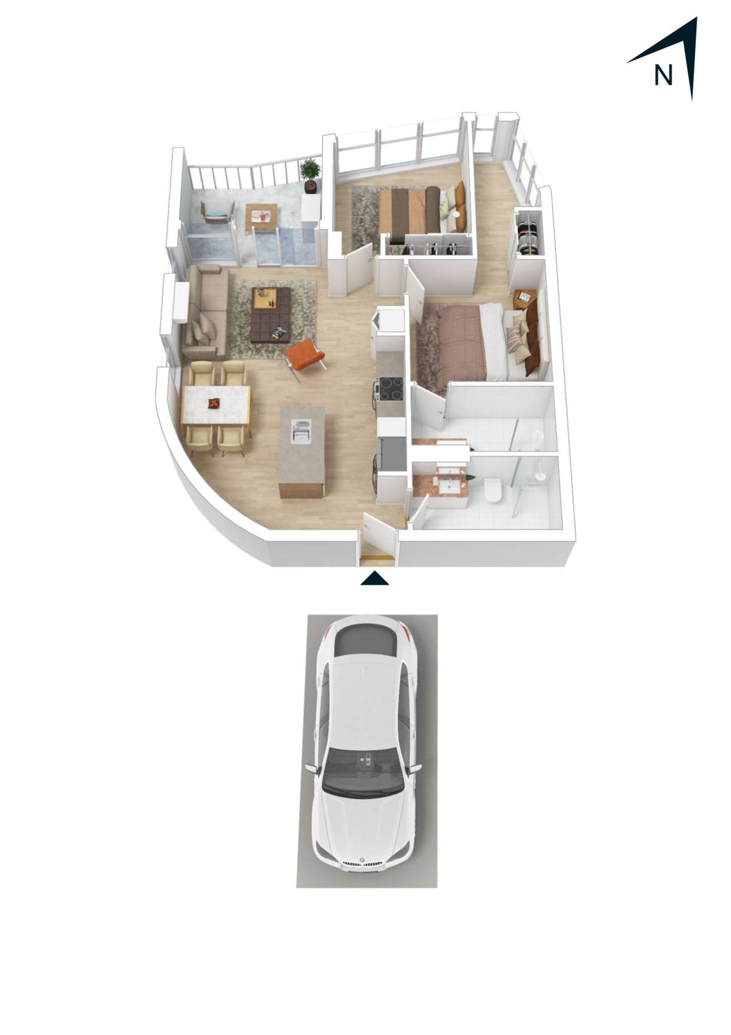 Floorplan of Homely apartment listing, 913/677 La Trobe Street, Docklands VIC 3008