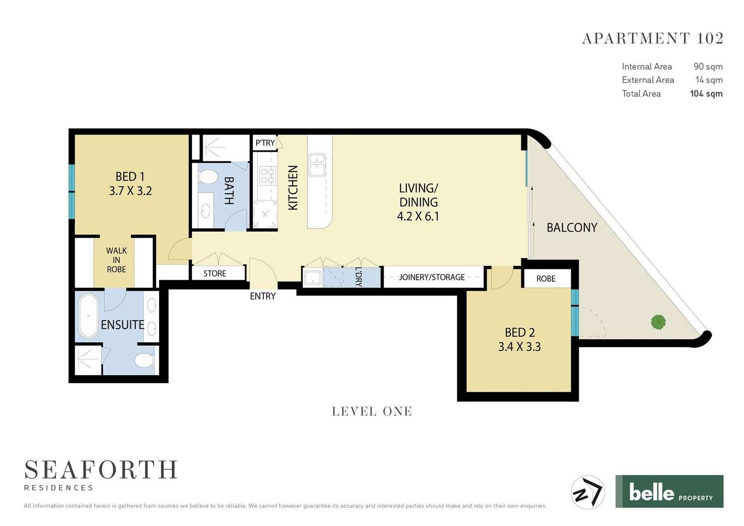 Floorplan of Homely apartment listing, 102/575 Sydney Road, Seaforth NSW 2092