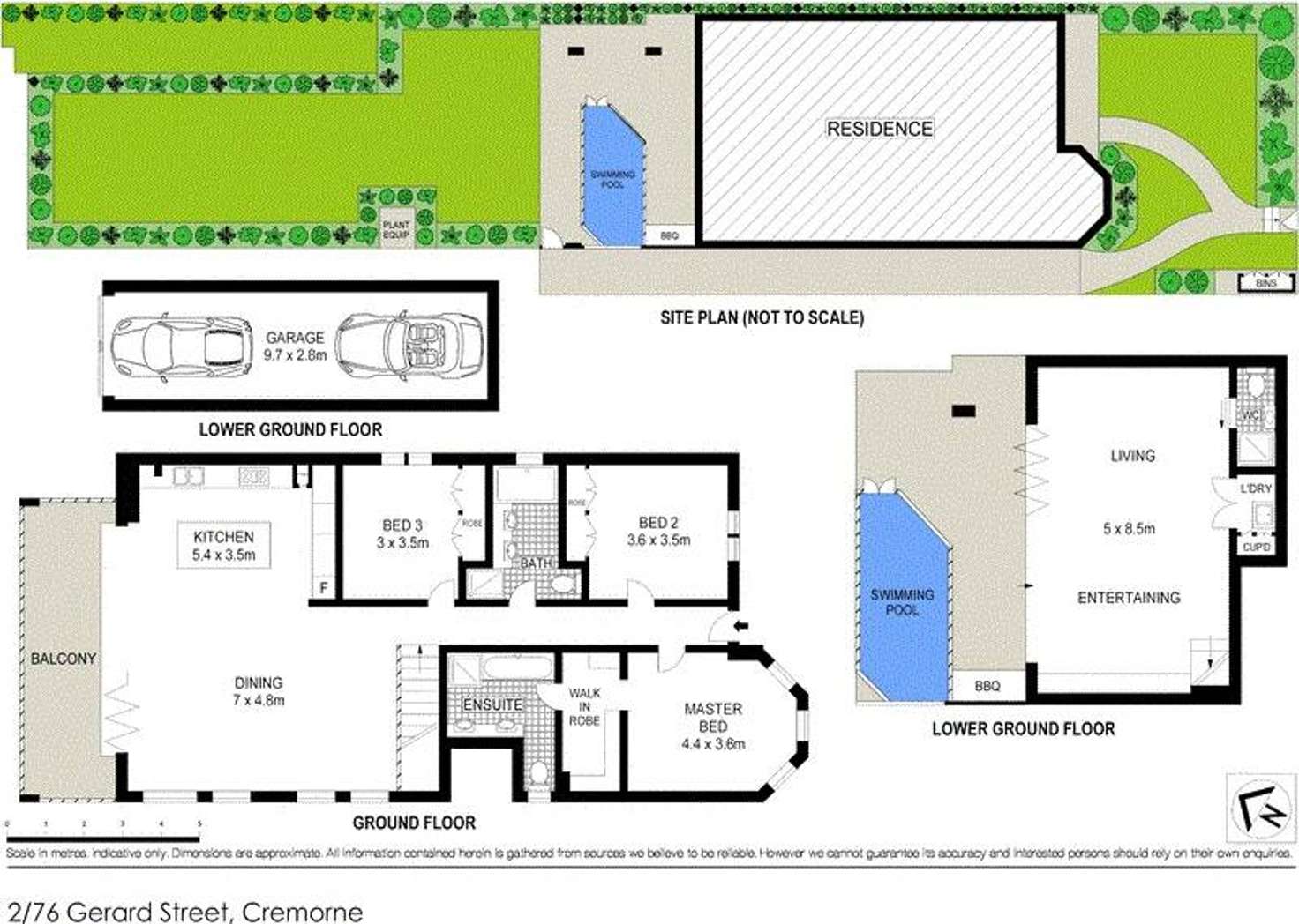 Floorplan of Homely semiDetached listing, 2/76 Gerard Street, Cremorne NSW 2090