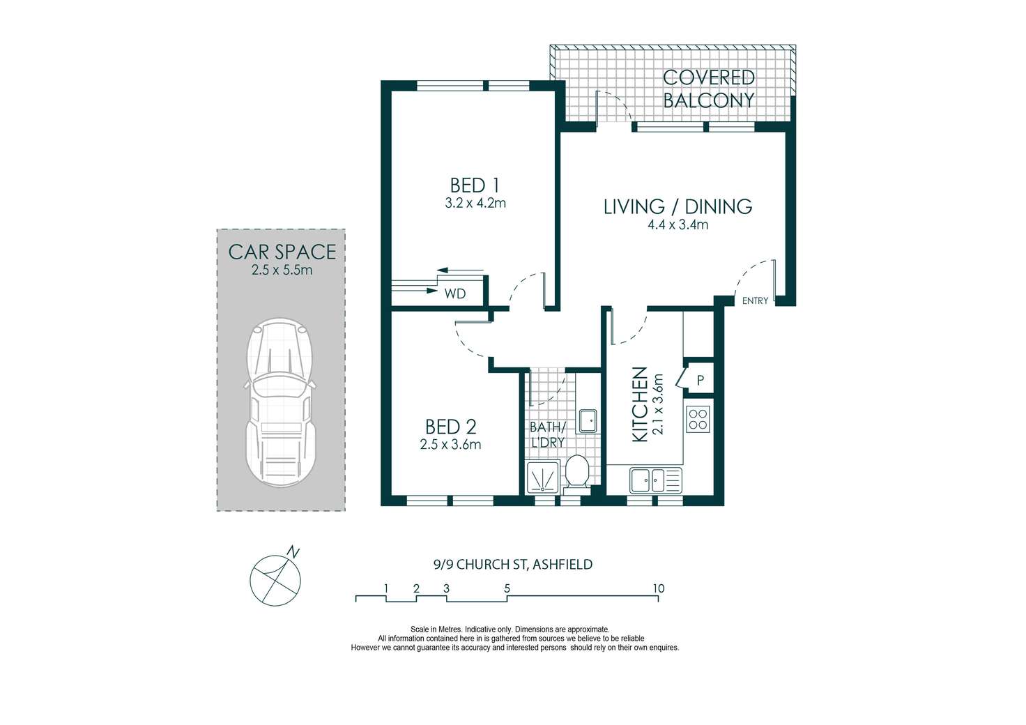 Floorplan of Homely apartment listing, 9/9 Church Street, Ashfield NSW 2131