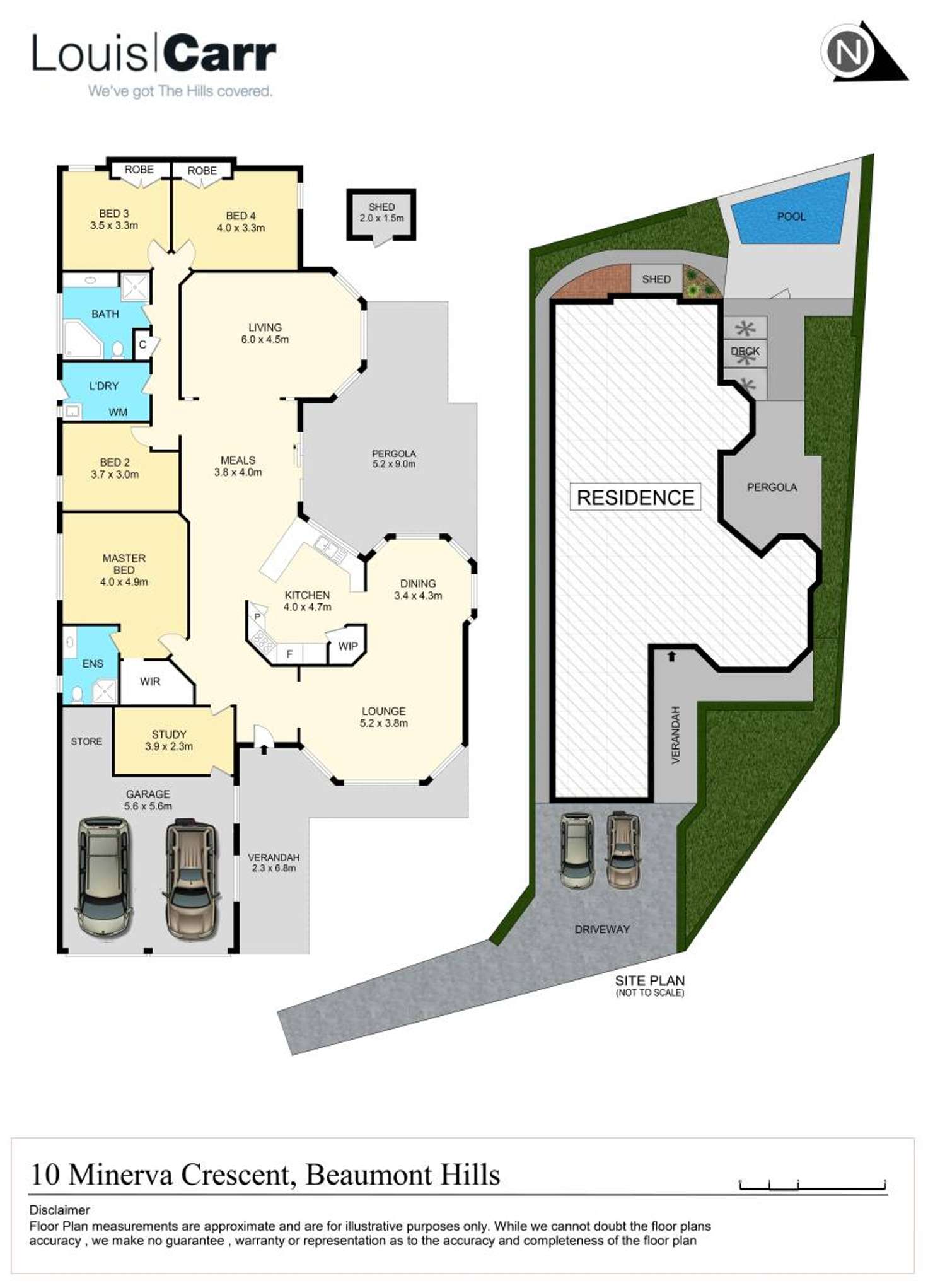 Floorplan of Homely house listing, 10 Minerva Crescent, Beaumont Hills NSW 2155