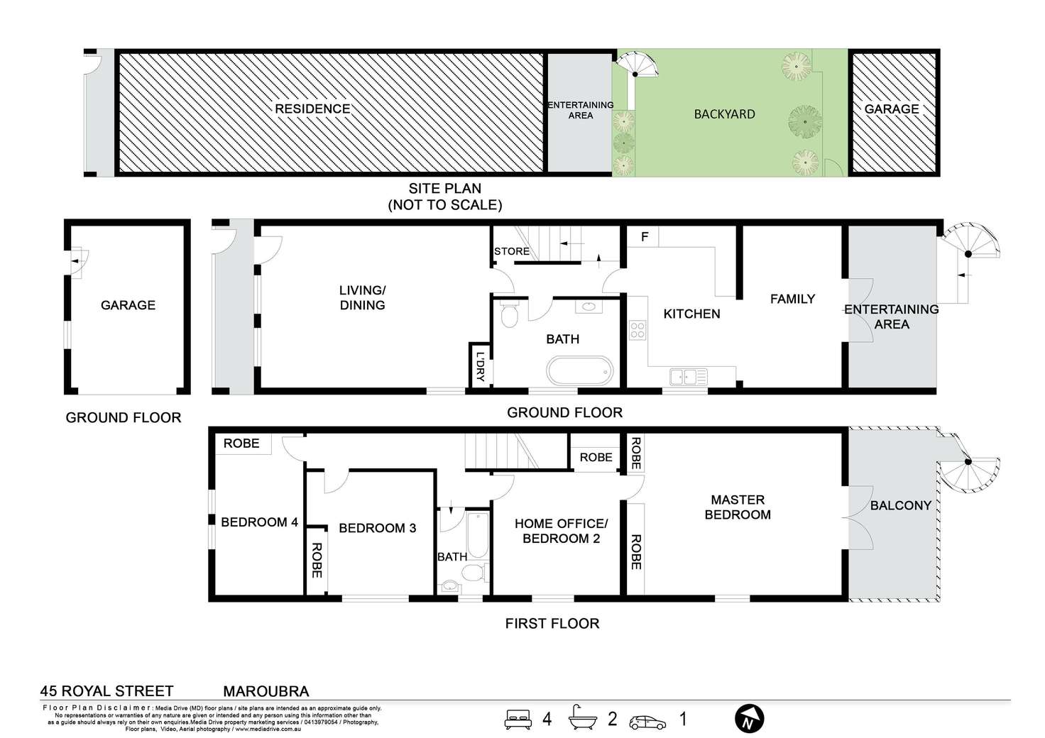 Floorplan of Homely house listing, 45 Royal Street, Maroubra NSW 2035