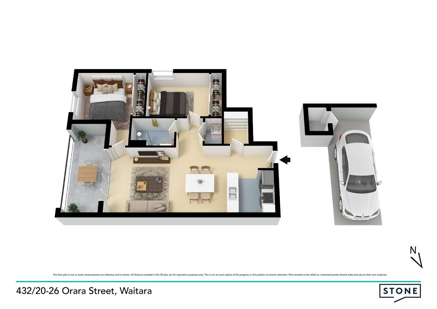 Floorplan of Homely apartment listing, 432/20-26 Orara Street, Waitara NSW 2077