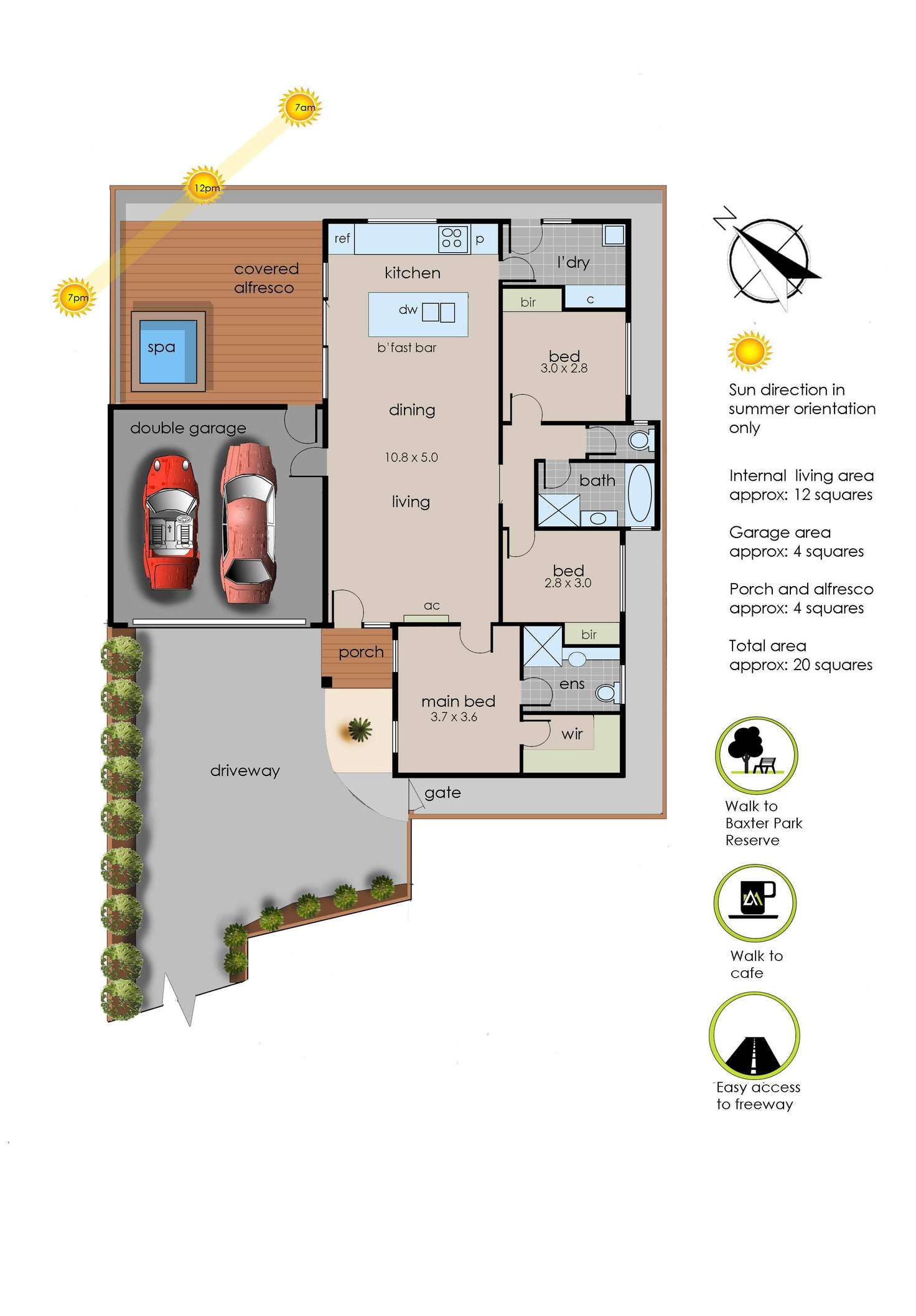Floorplan of Homely unit listing, 13A Cerberus Road, Baxter VIC 3911