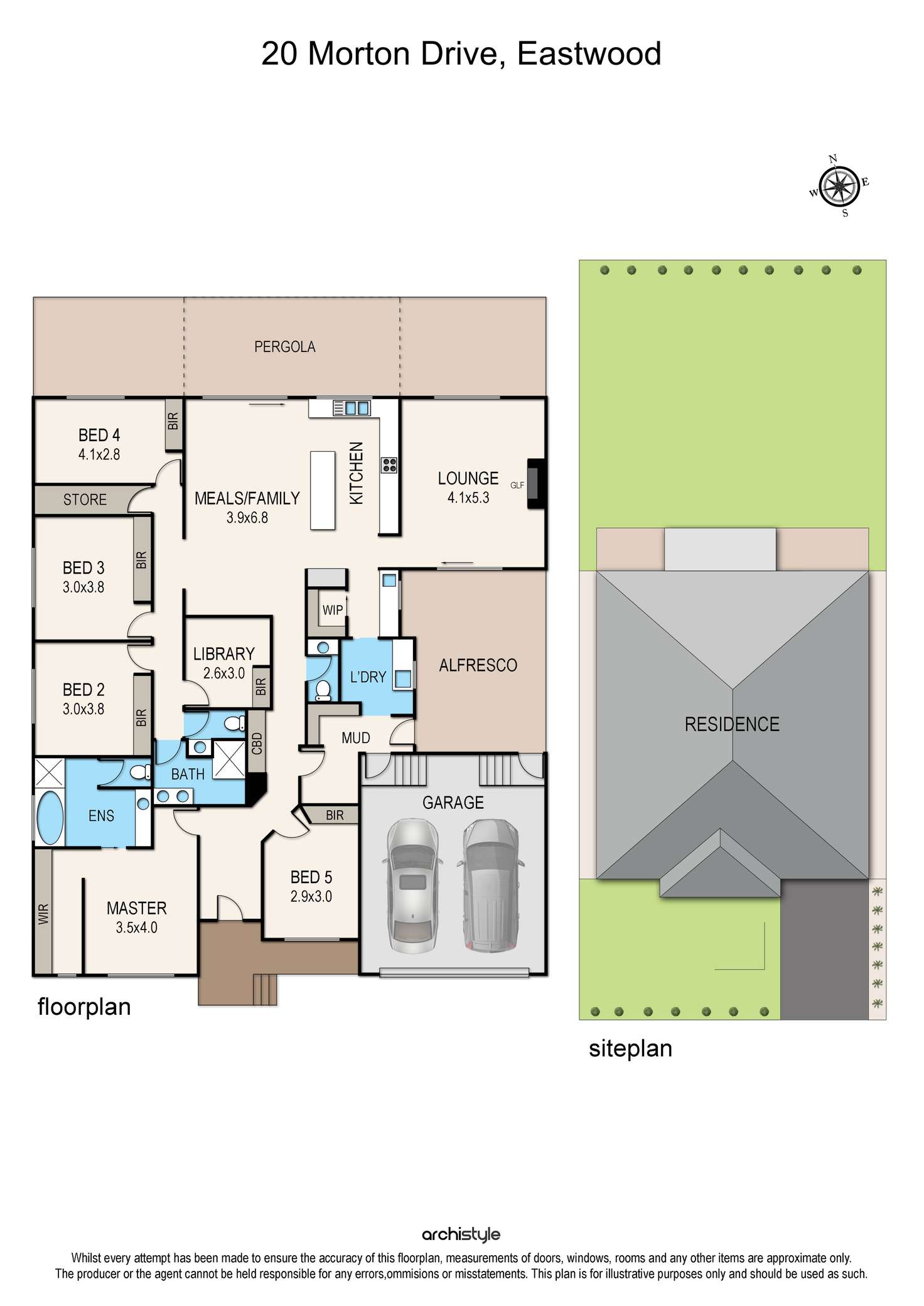 Floorplan of Homely house listing, 20 Morton Drive, Eastwood VIC 3875