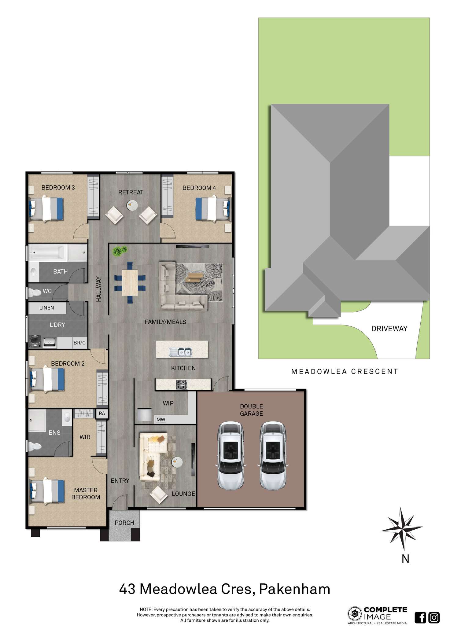 Floorplan of Homely house listing, 43 Meadowlea Crescent, Pakenham VIC 3810