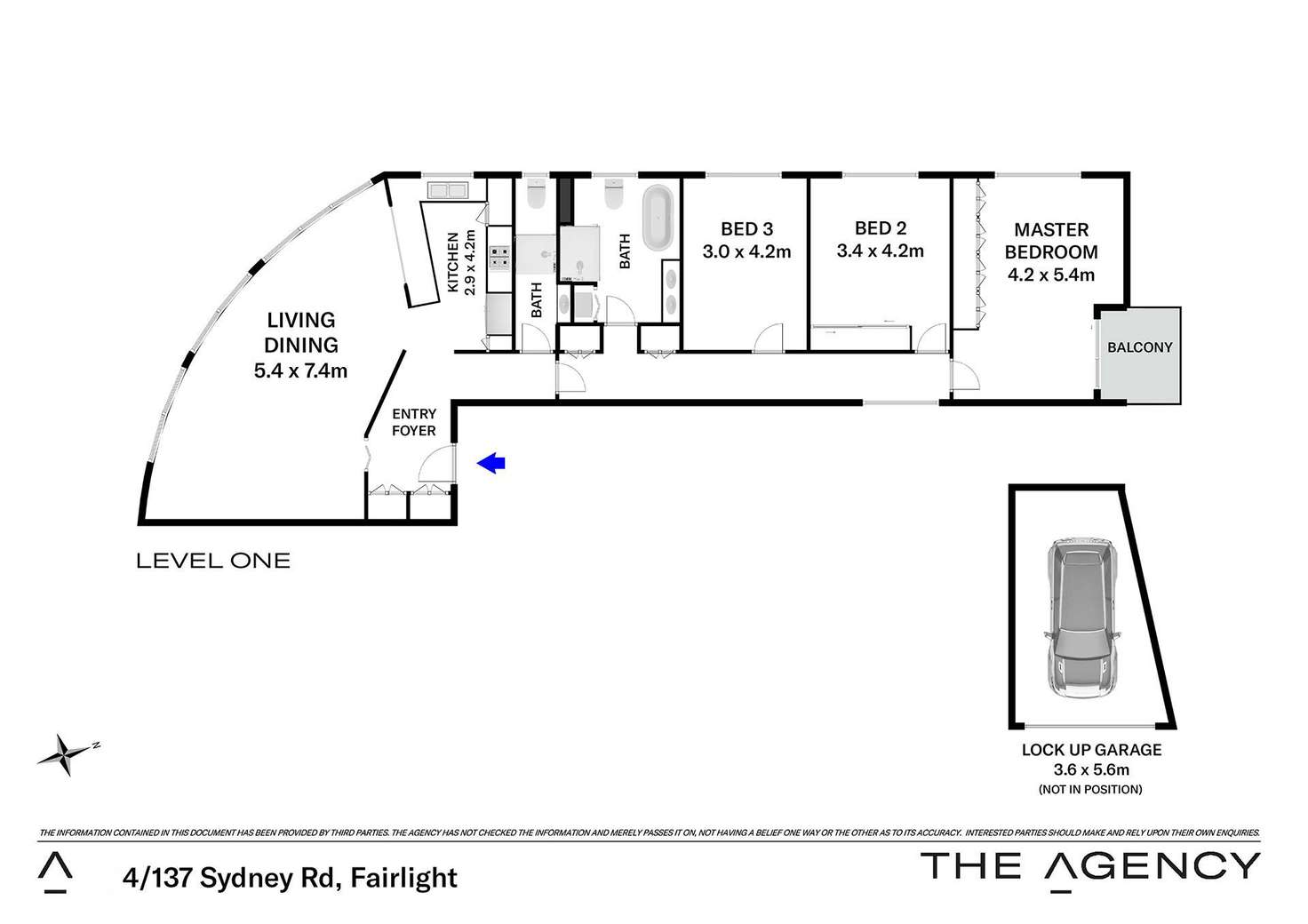 Floorplan of Homely unit listing, 4/137 Sydney Road, Fairlight NSW 2094
