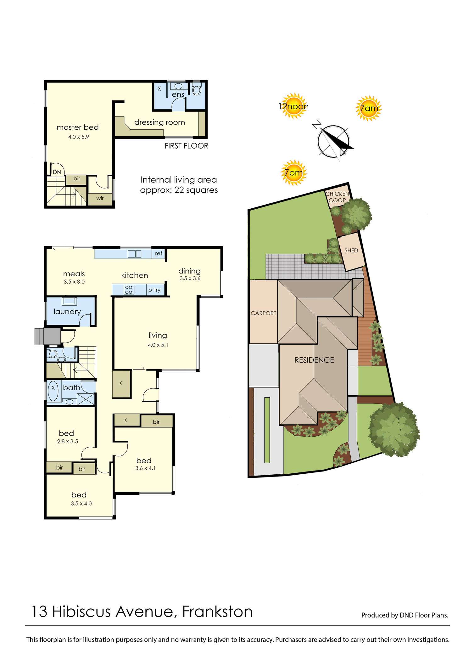Floorplan of Homely house listing, 13 Hibiscus Avenue, Frankston VIC 3199