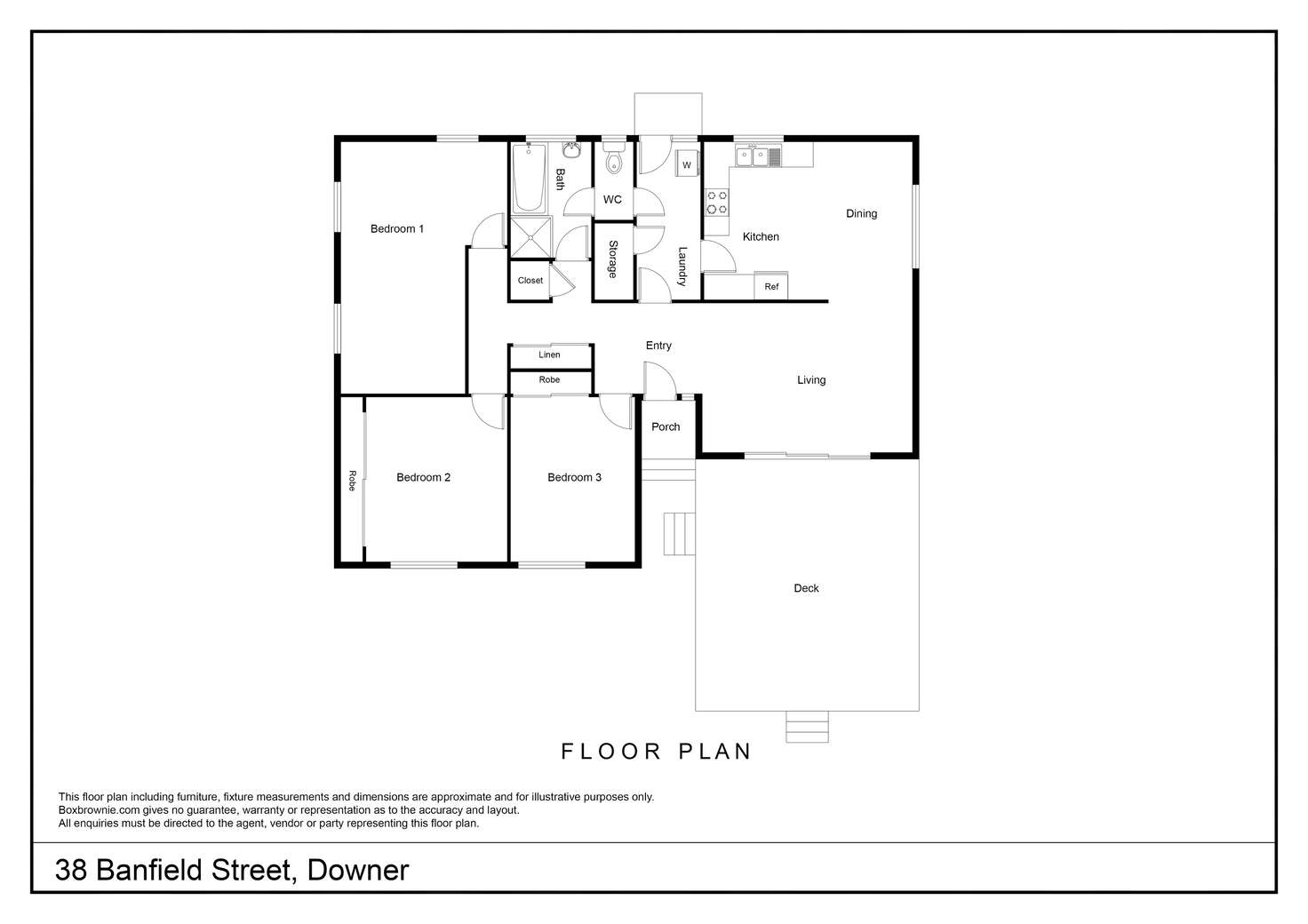 Floorplan of Homely house listing, 38 Banfield Street, Downer ACT 2602