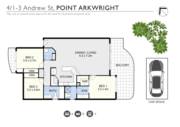 Floorplan of Homely unit listing, 4/1-3 Andrew Street, Point Arkwright QLD 4573