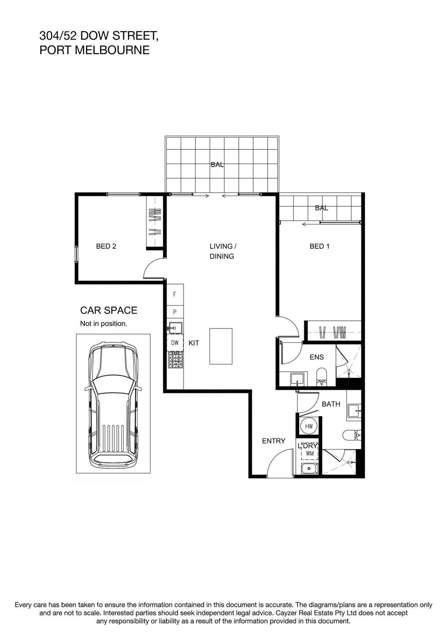 Floorplan of Homely apartment listing, 304/52 Dow Street, Port Melbourne VIC 3207