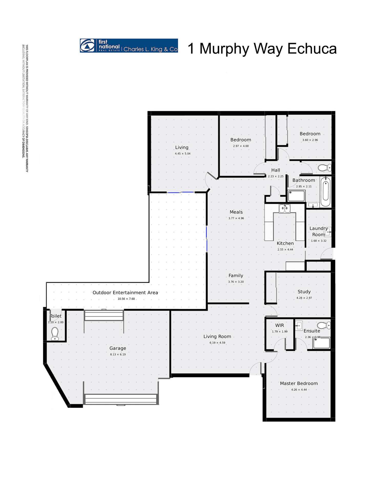 Floorplan of Homely house listing, 1 Murphy Way, Echuca VIC 3564