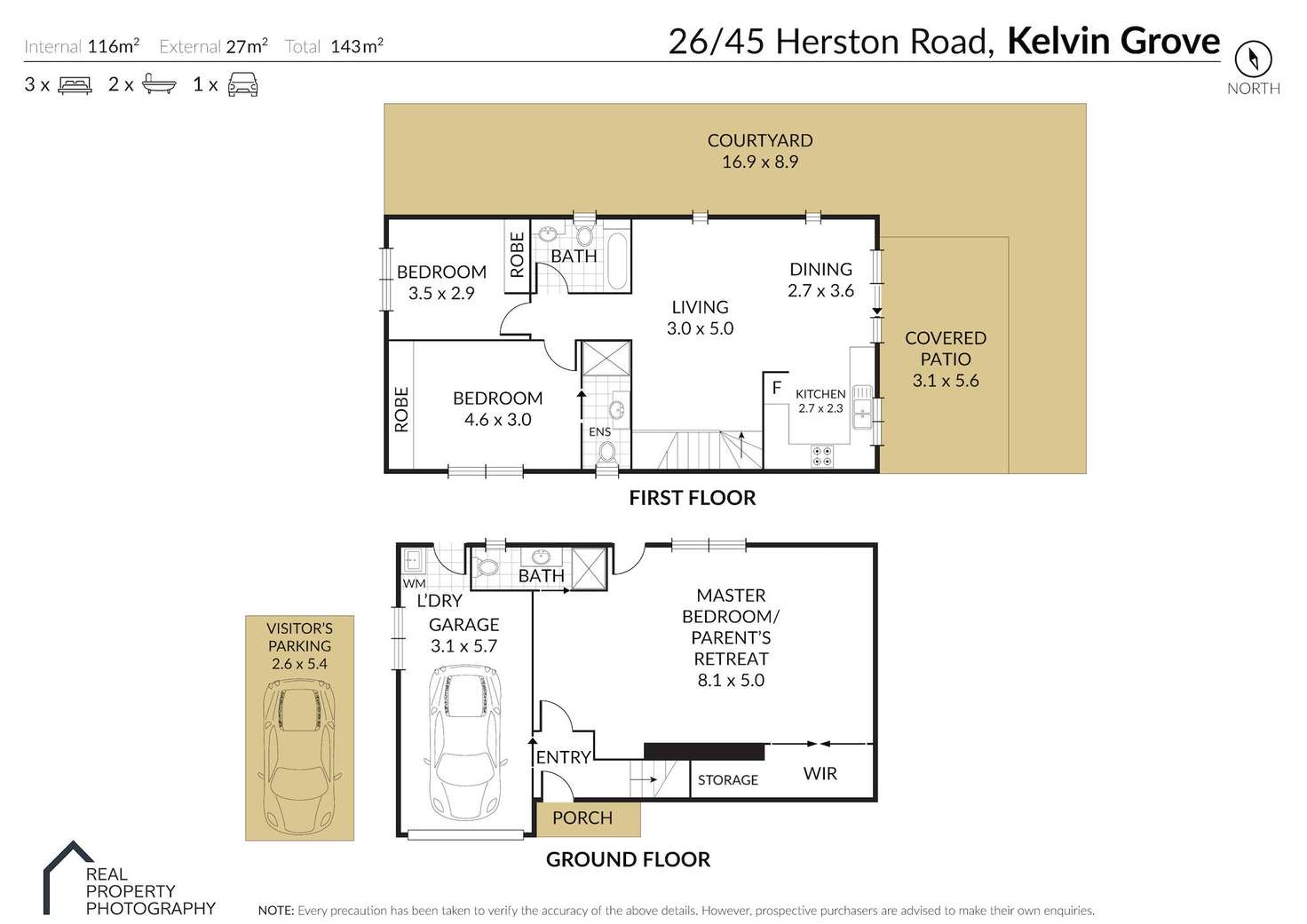 Floorplan of Homely townhouse listing, 26/45 Herston Road, Kelvin Grove QLD 4059