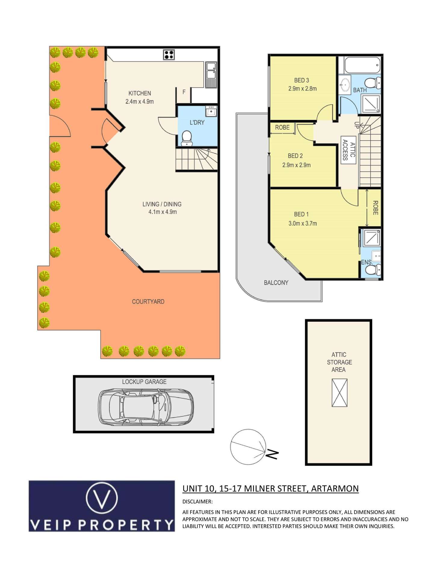 Floorplan of Homely townhouse listing, 10/15 Milner Road, Artarmon NSW 2064