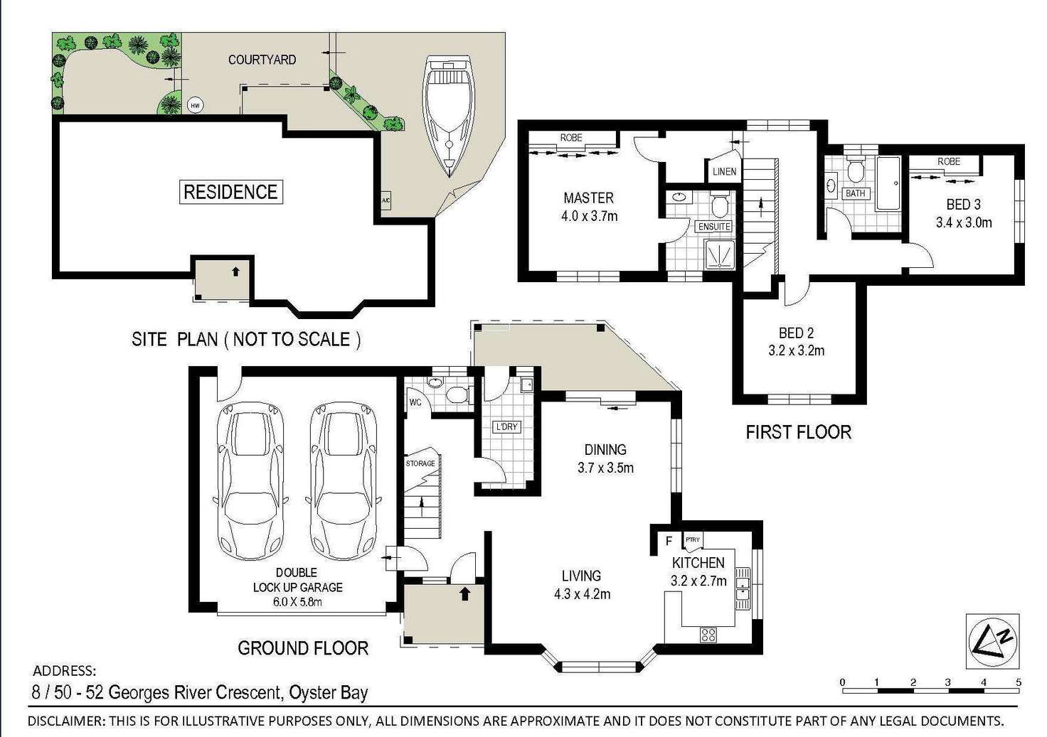 Floorplan of Homely townhouse listing, 8/50-52 Georges River Crescent, Oyster Bay NSW 2225