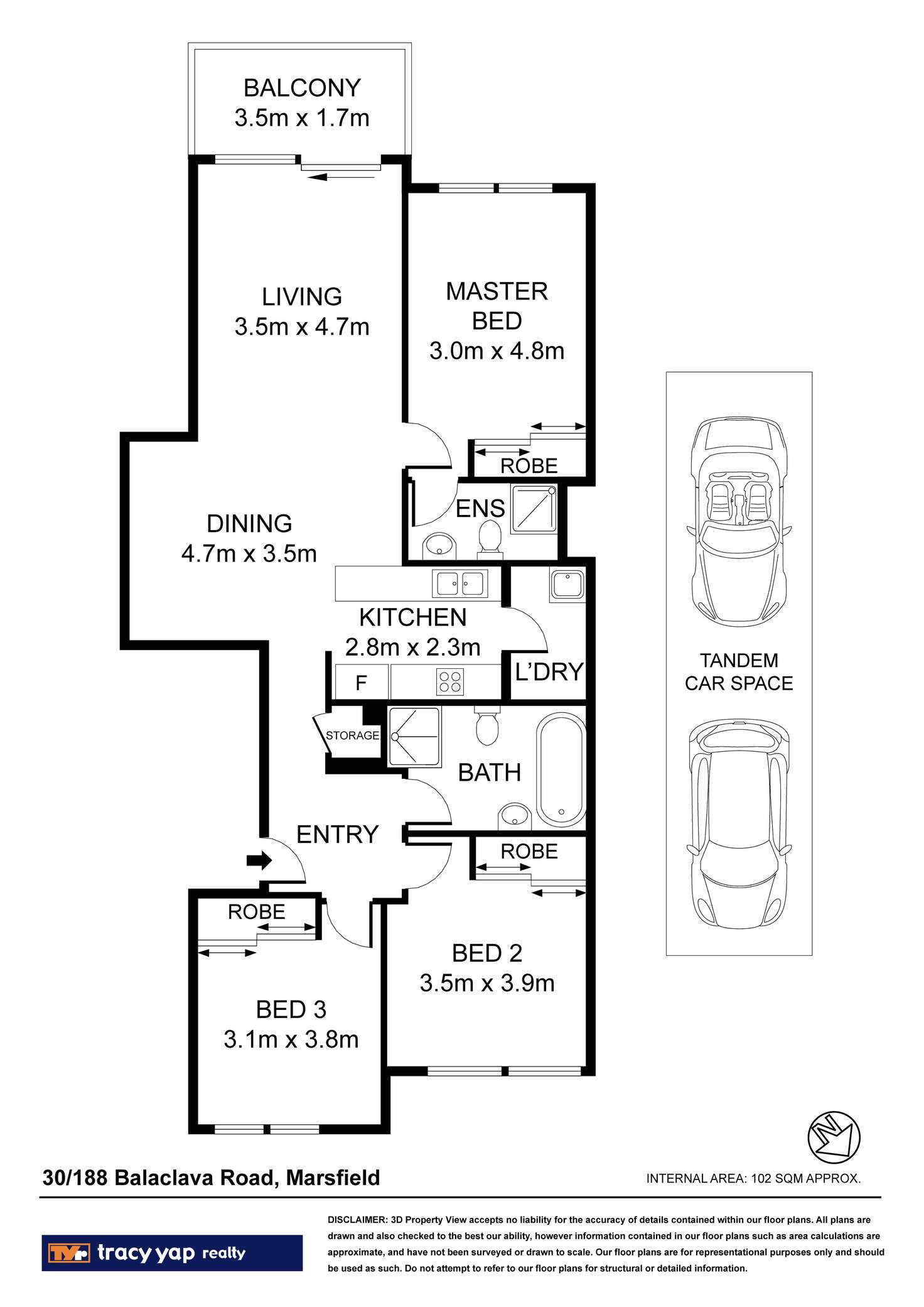 Floorplan of Homely unit listing, 30/188 Balaclava Road, Marsfield NSW 2122